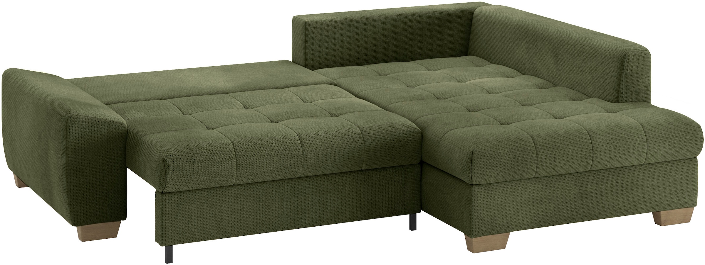 Mr. Couch Ecksofa »Nikita II, L-Form«, Wahlweise mit Bettfunktion, Bettkasten & RGB-LED-Beleuchtung