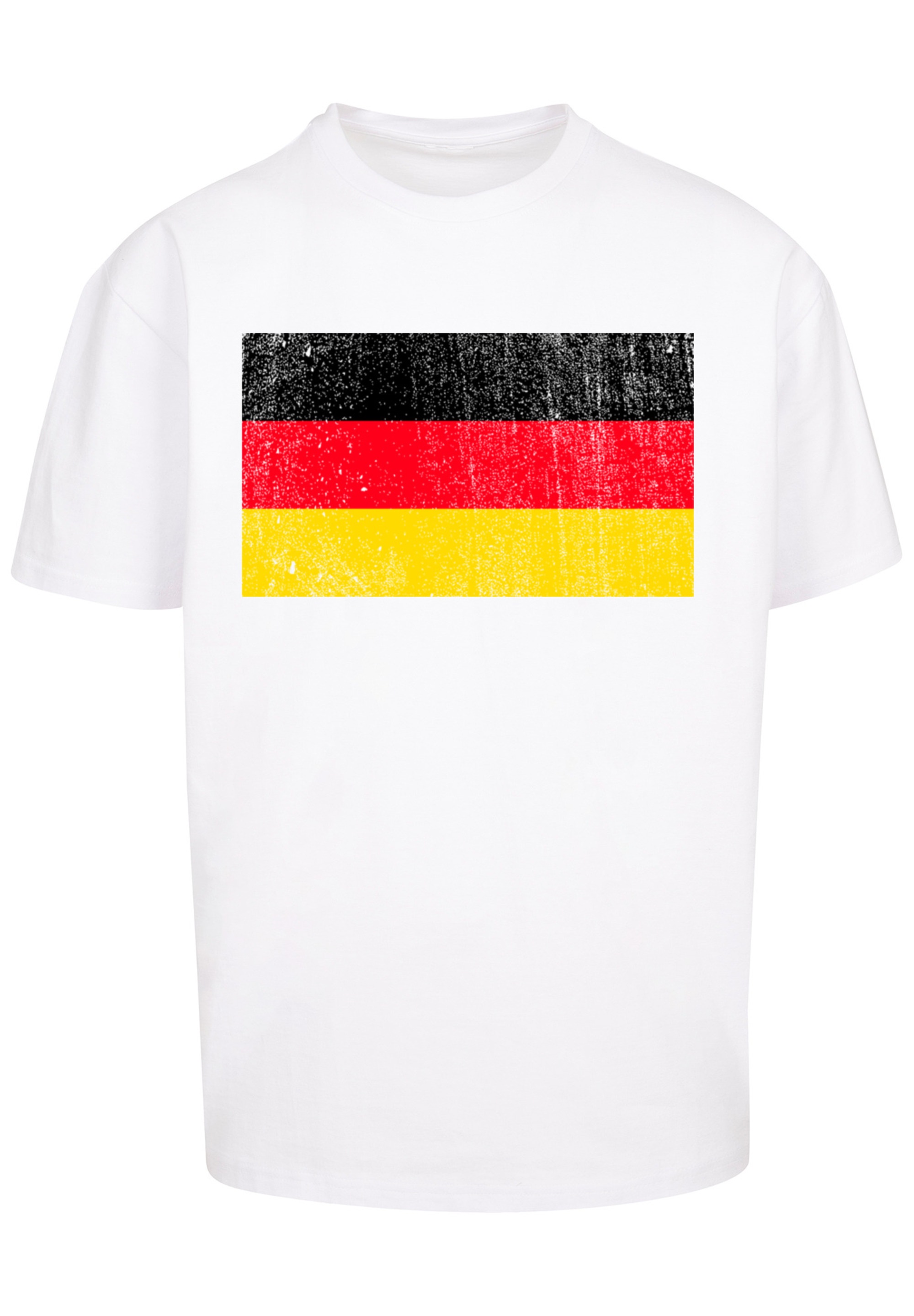 F4NT4STIC T-Shirt »Germany Deutschland Flagge distressed«, Print
