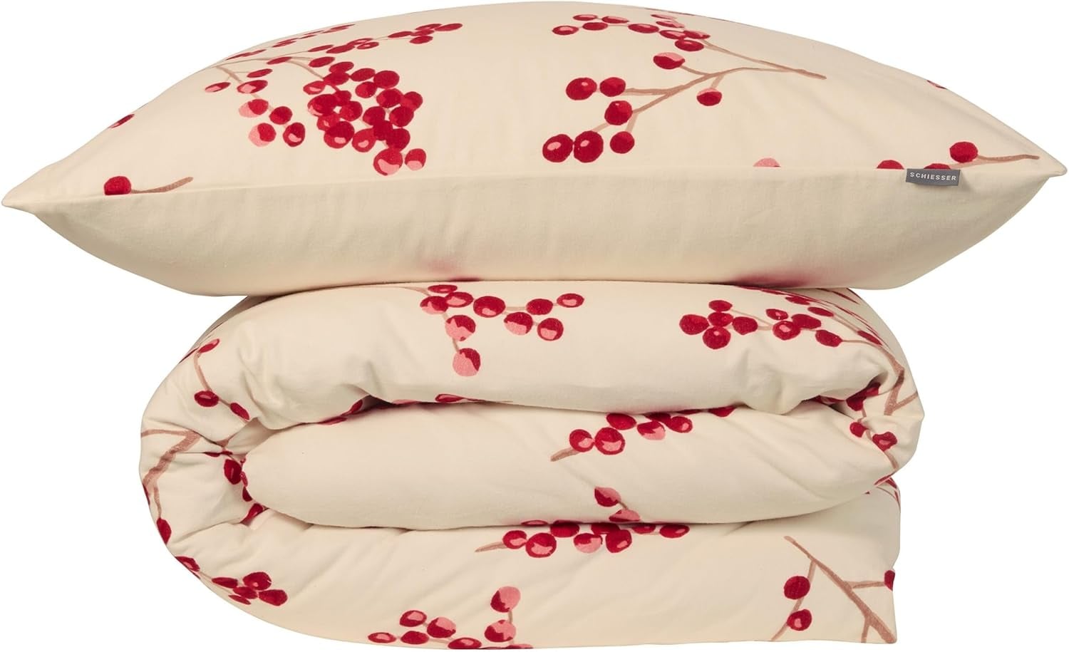 Schiesser Wendebettwäsche »Rowan aus weicher Baumwolle in wunderschönem Beerenprint« 2 Stk. tlg. Made in Green