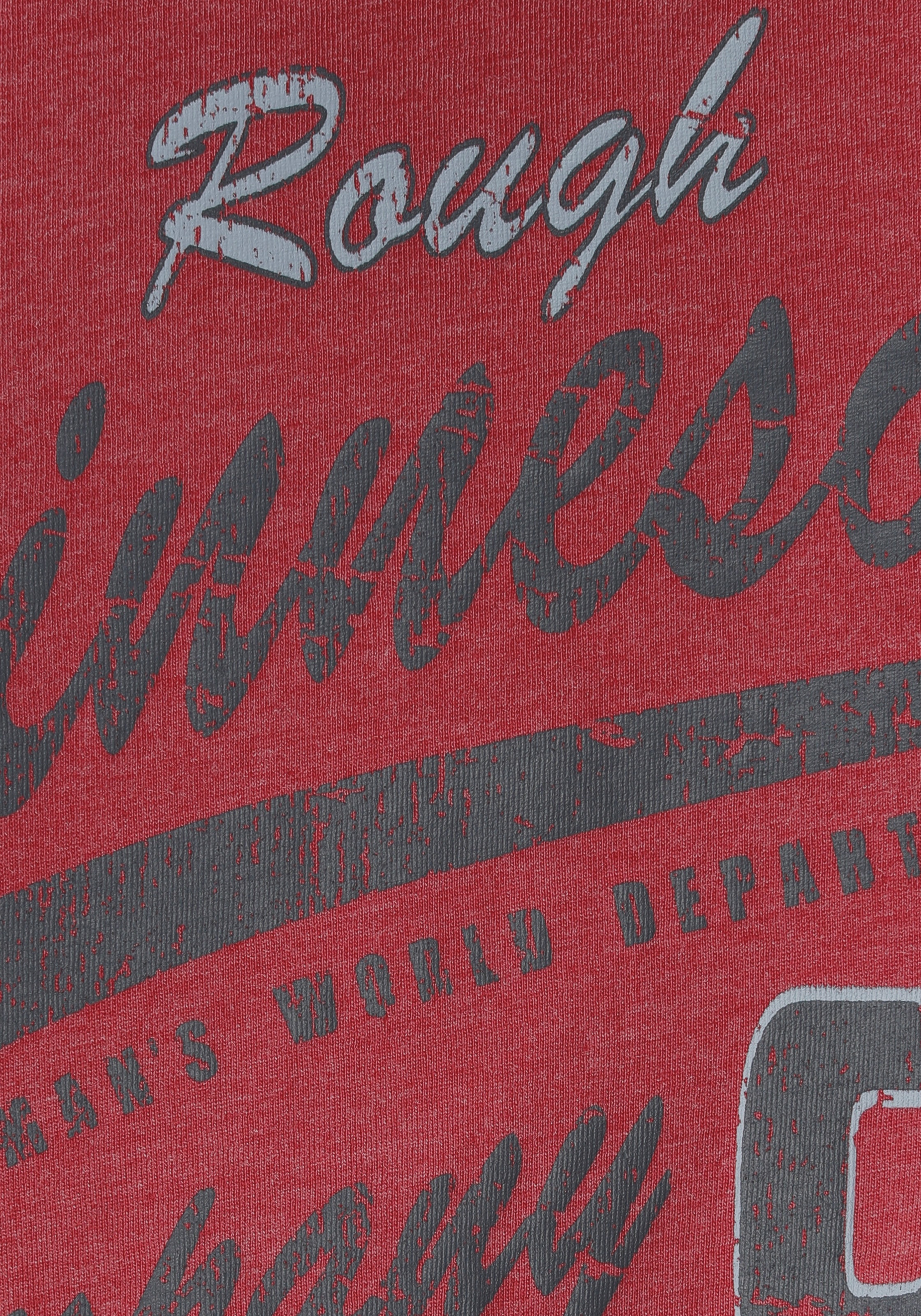 Man's World T-Shirt, kurzärmelig, melierte Optik, Rundhalsausschnitt
