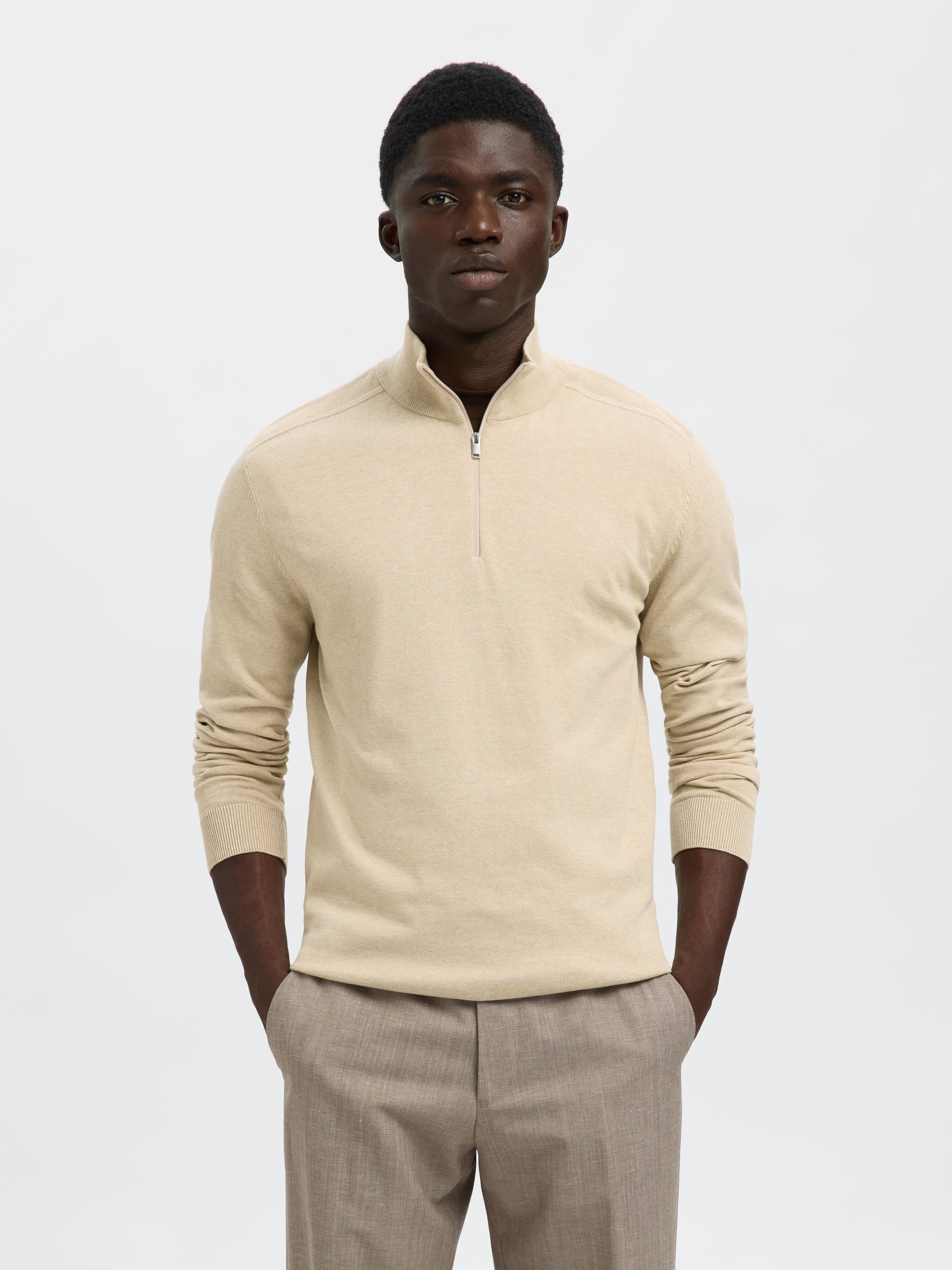 SELECTED Troyer "SLHBERG HALF ZIP CARDIGAN NOOS" günstig online kaufen