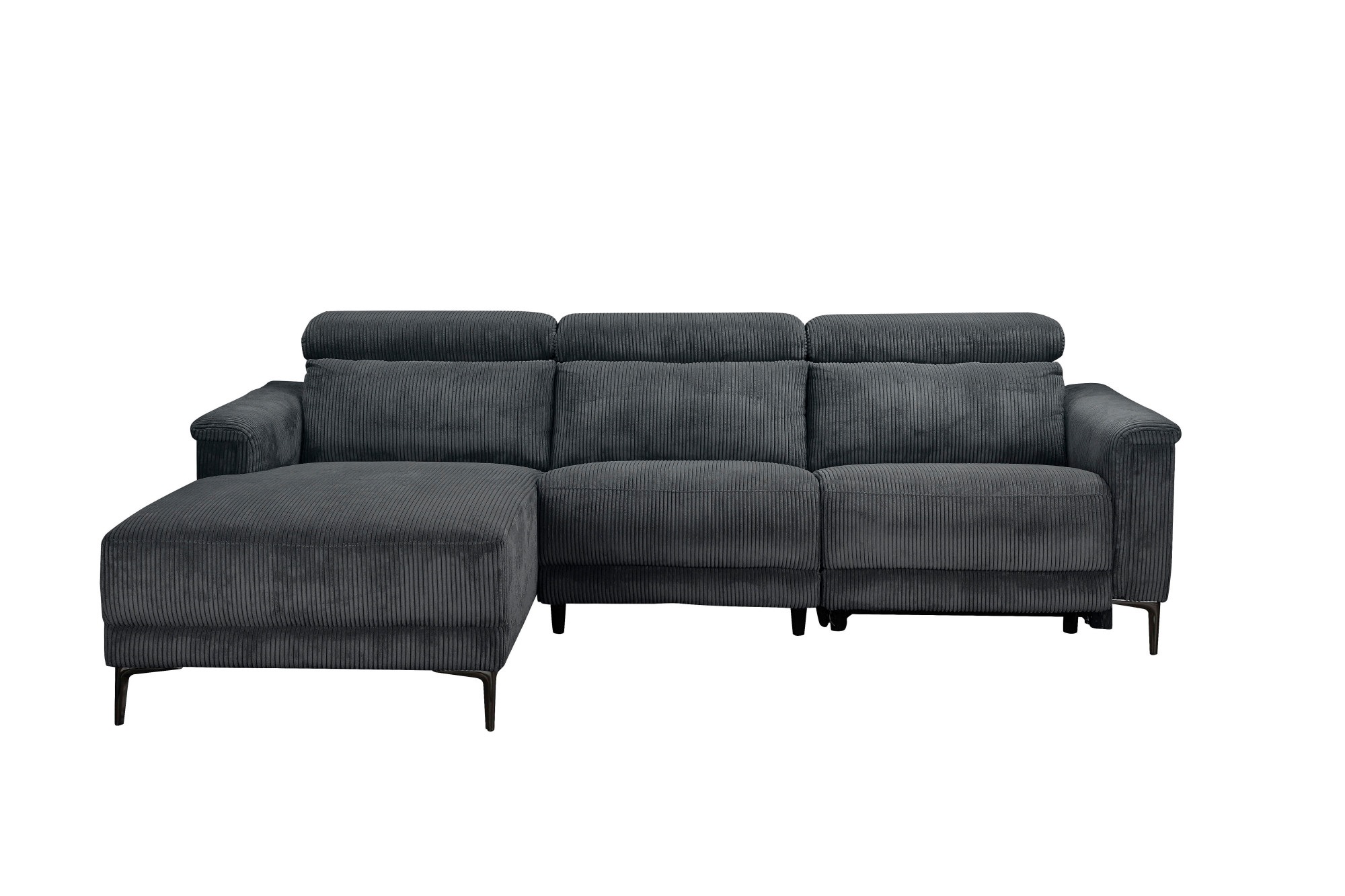 Home affaire Ecksofa "LUND Cord, L-Form, 261 cm, man. o. elektr. Relaxfunkt günstig online kaufen