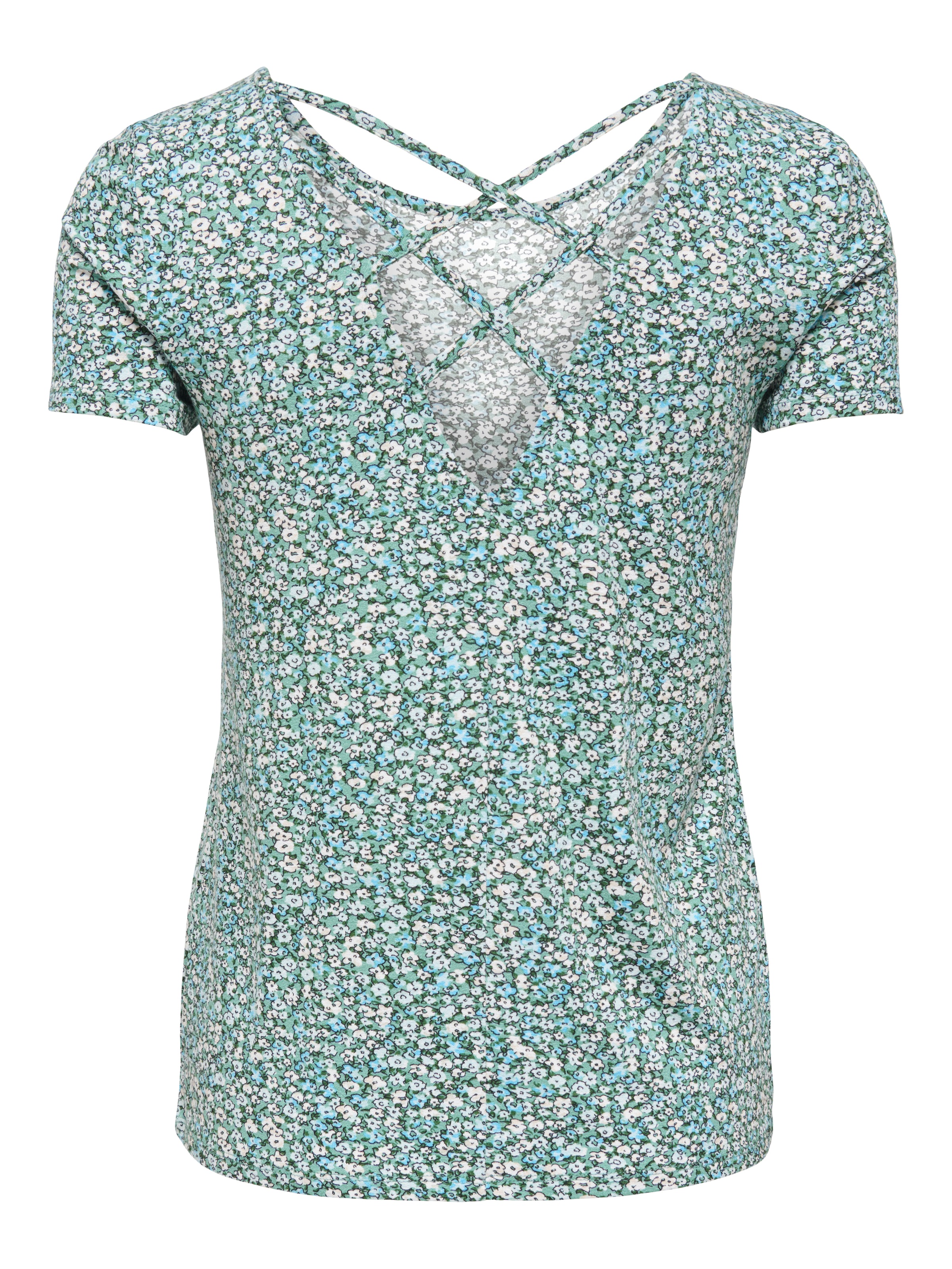 ONLY Kurzarmshirt "ONLBERA BACK LACE UP S/S TOP JRS NOOS" günstig online kaufen