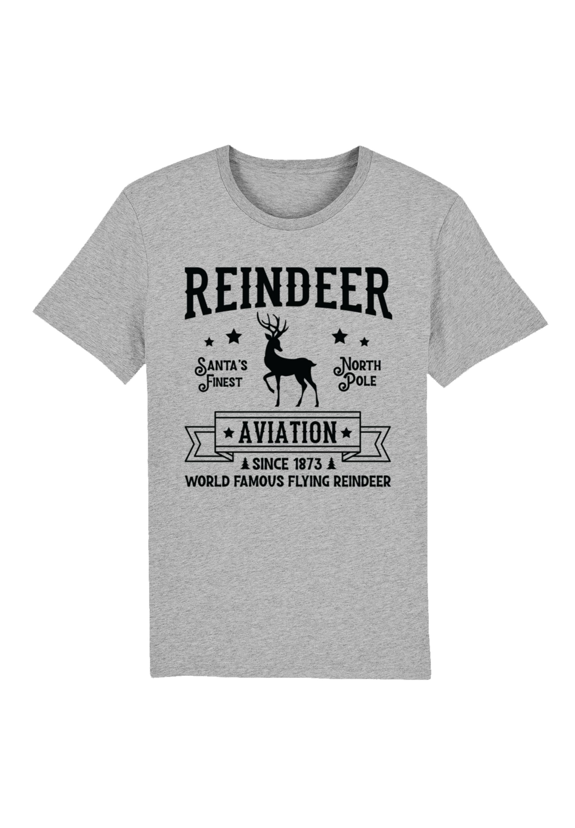 F4NT4STIC T-Shirt "Reindeer Aviation Retro Weihnachts Sign", Premium Qualit günstig online kaufen