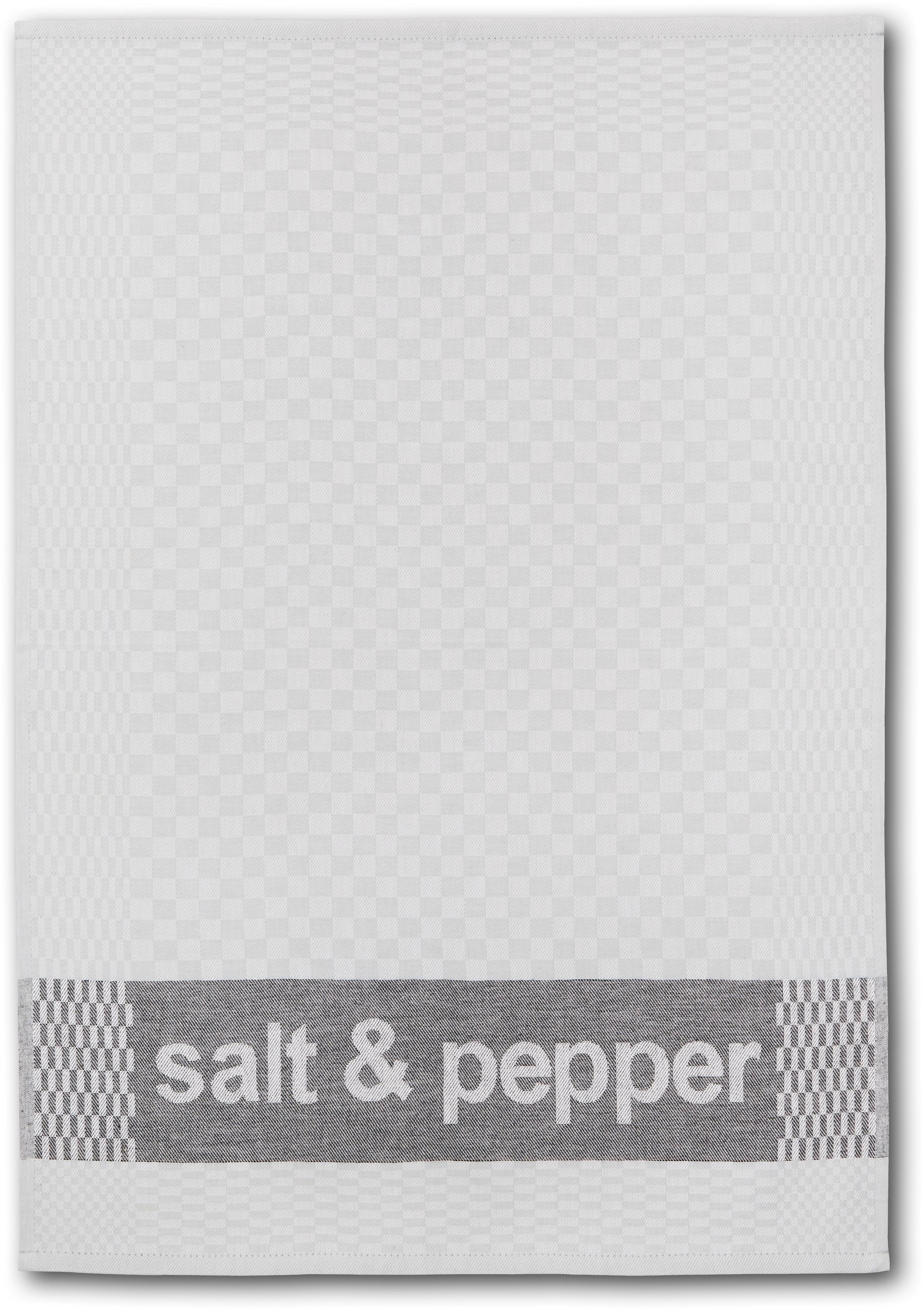 Dyckhoff Geschirrtuch »salt & pepper«, (Set, 6 tlg.), mit drei verschiedenen Motiven