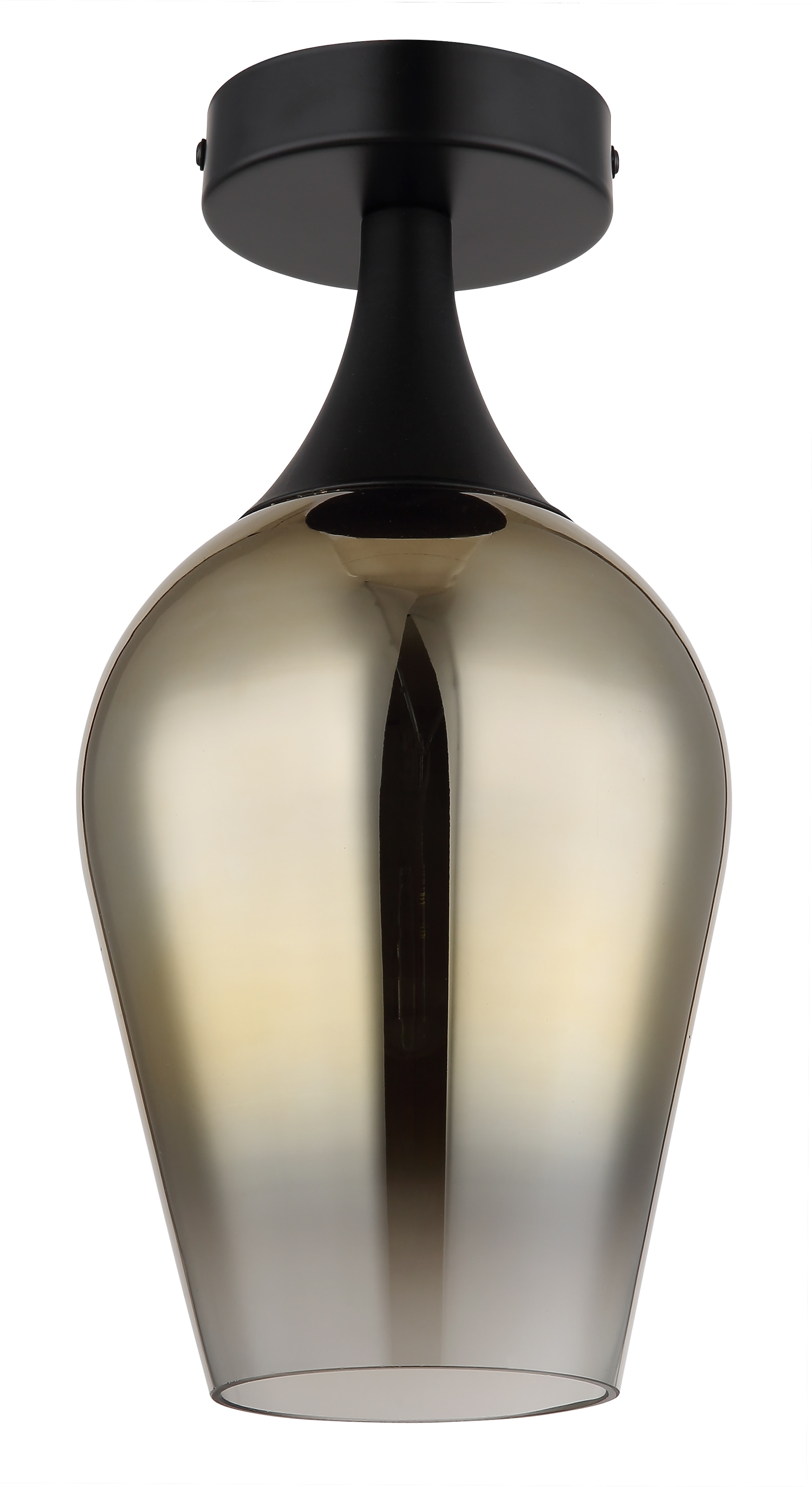 GLOBO LIGHTING Deckenleuchte »LAVUS«, Leuchtmittel E27 | ohne Leuchtmittel, Deckenlampe/Glas goldfarben/Wohnzimmer/Flur/modern