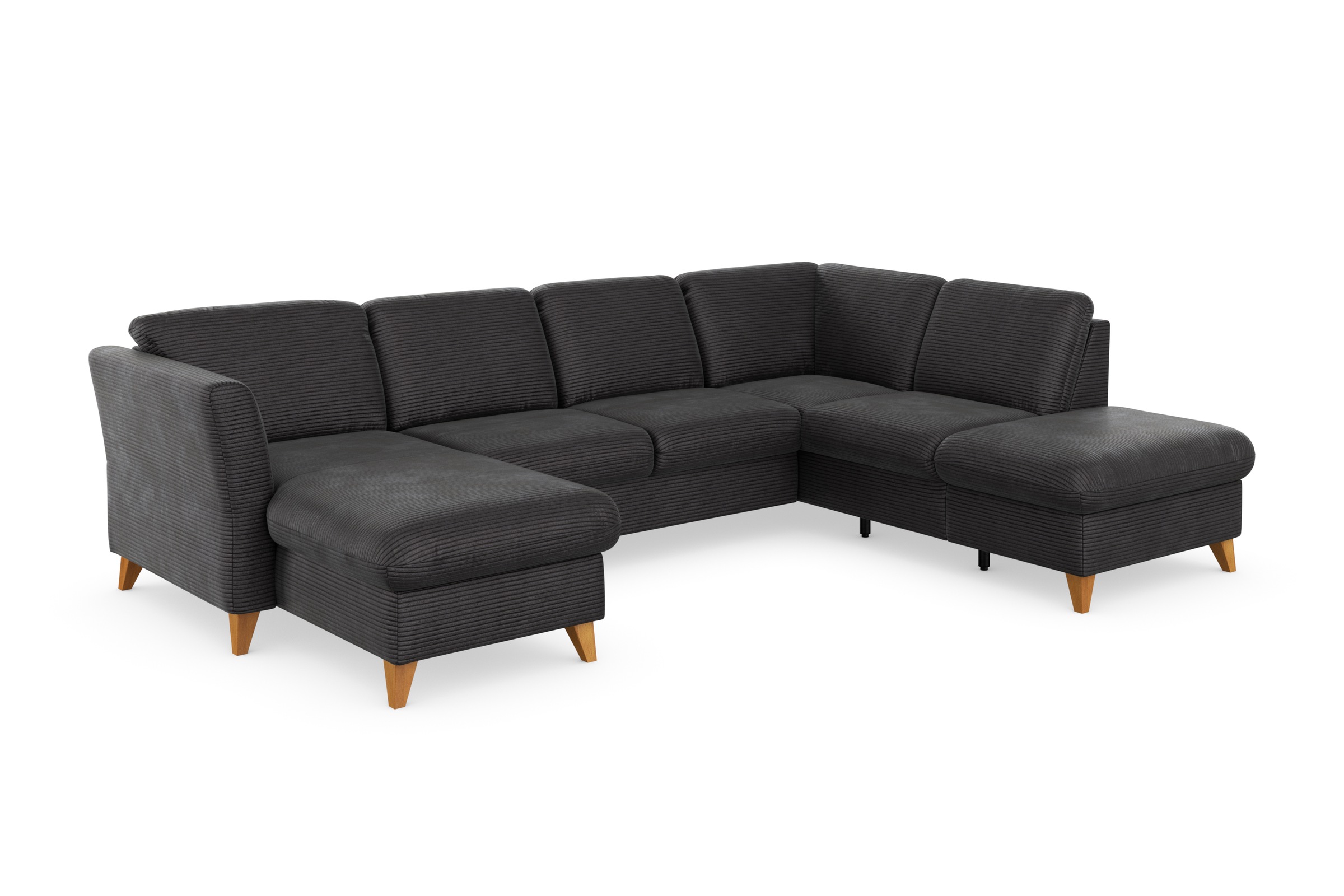 Home affaire Wohnlandschaft »Trelleborg U-Form« wahlweise mit Bettfunktion und Bettkasten, inkl. Federkern-Polsterung