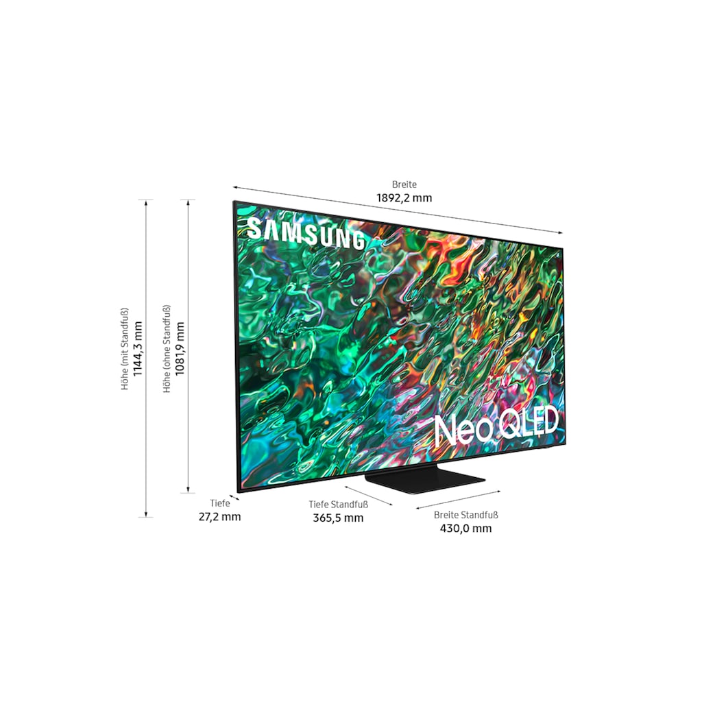 Samsung QLED-Fernseher »85" Neo QLED 4K QN90B (2022)«, 214 cm/85 Zoll, 4K Ultra HD, Smart-TV