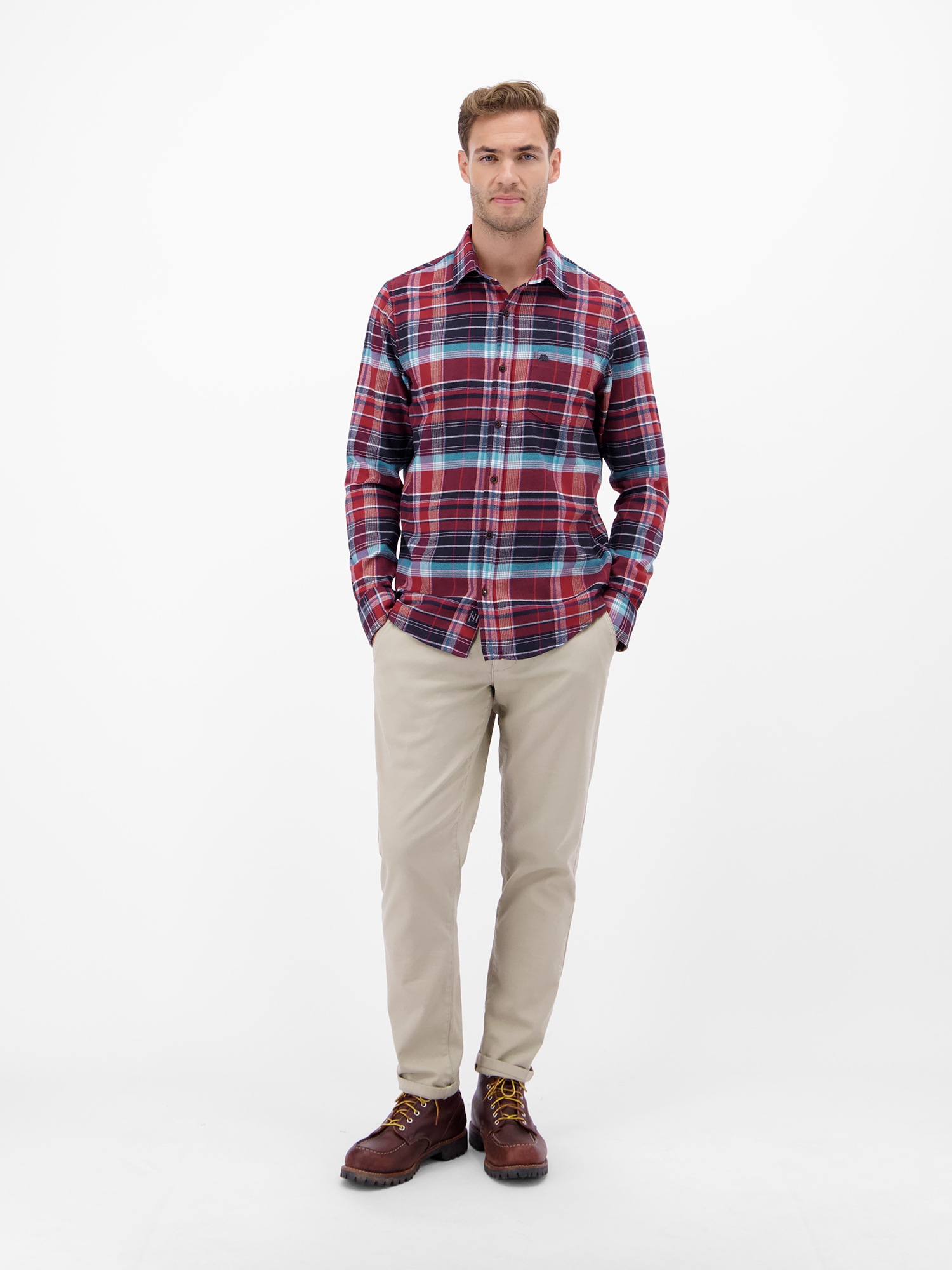 LERROS Flannel Shirt Checked Red XXL 3