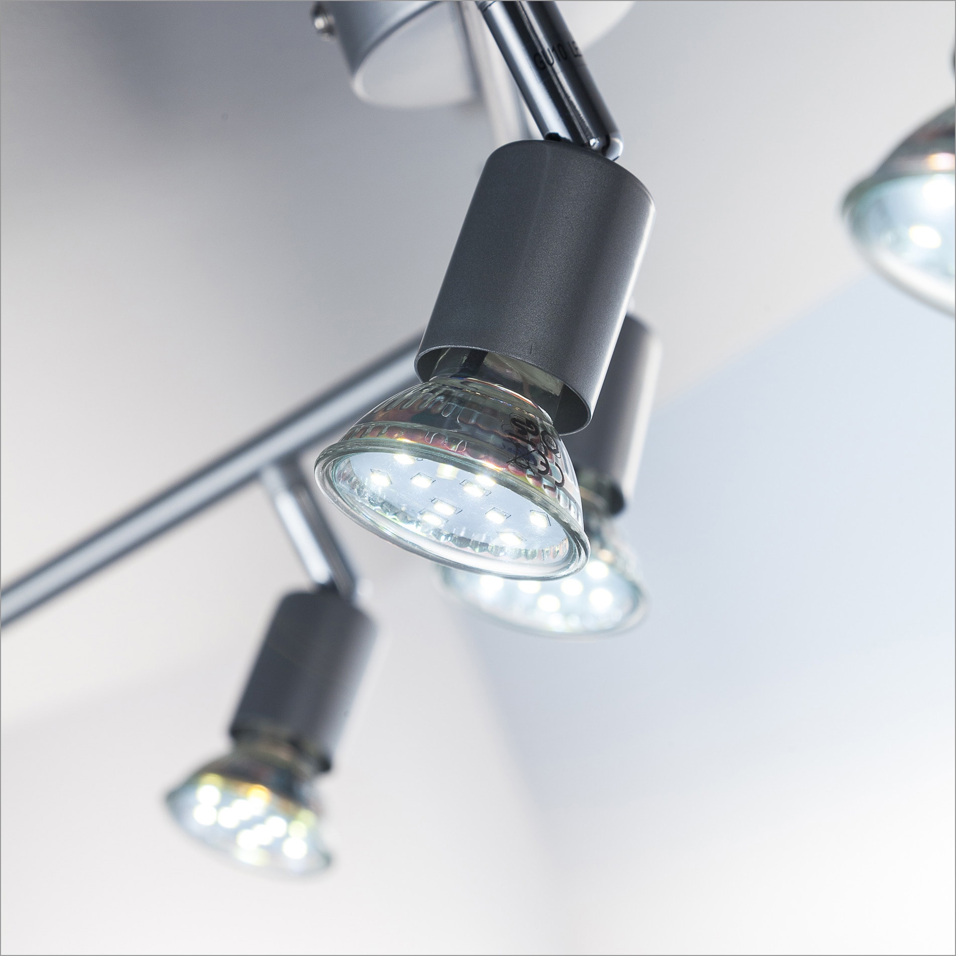 Leuchtmittel Deckenleuchte, flammig-flammig, LED LED schwenkbar, | Deckenspots, B.K.Licht 6 Spots, GU10 BAUR inkl. 6x