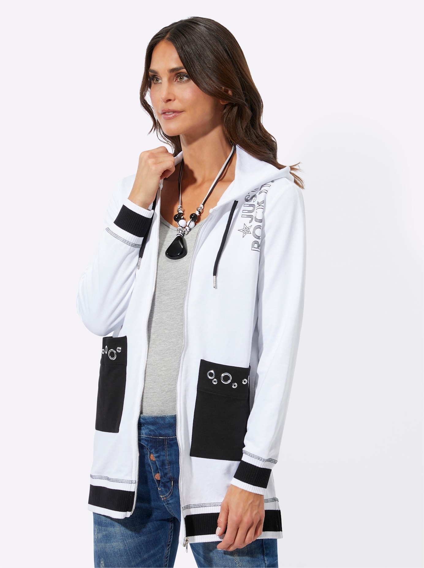 Inspirationen Shirtjacke »Sweatjacke«, (1 tlg.)