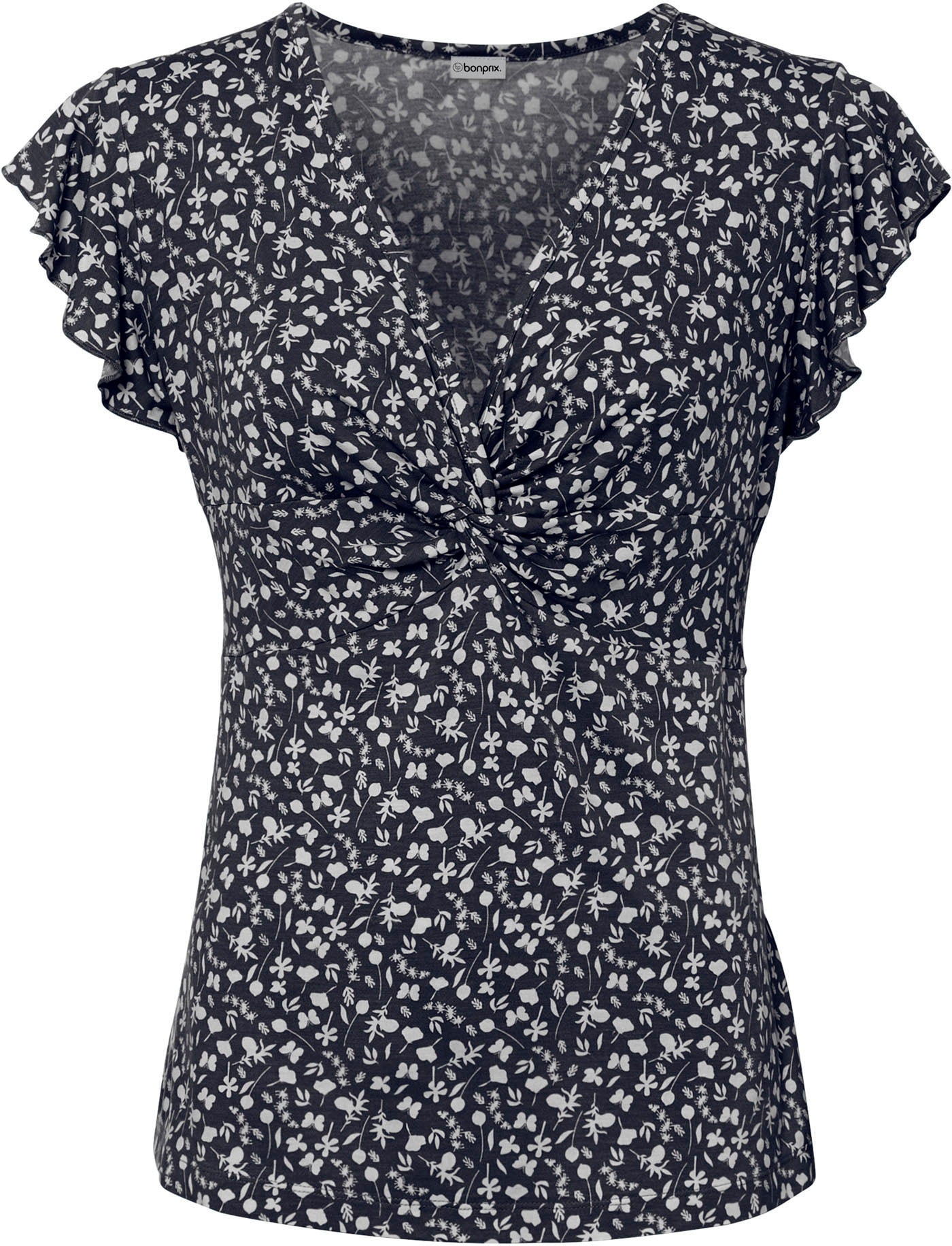 bonprix T-Shirt »Shirt aus Viskose-Mix« Slim fit Passform, Kurzarm-Design, für verschiedene Anlässe