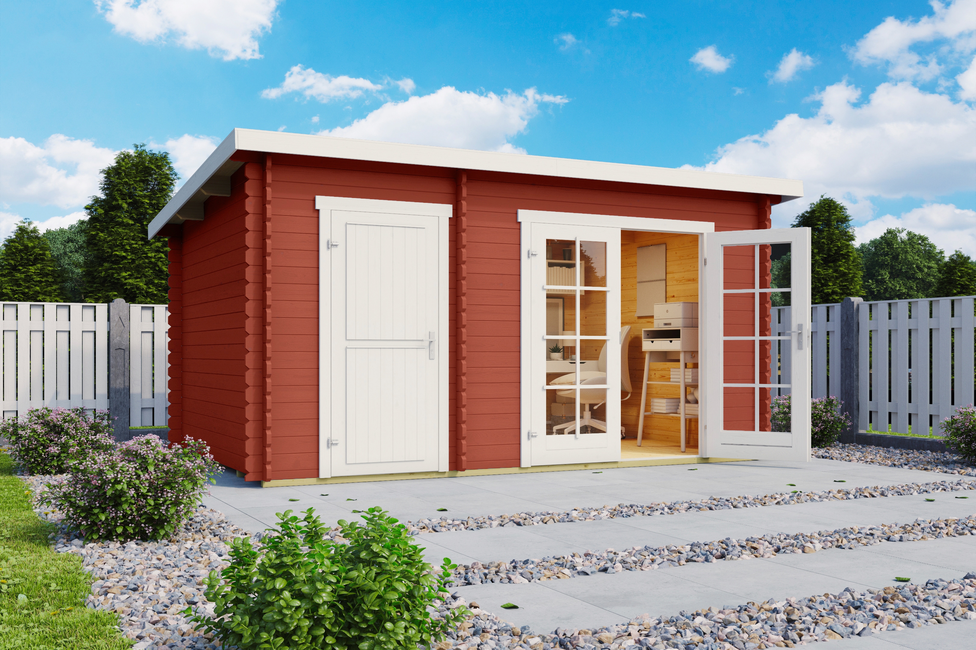 LASITA MAJA "Belmont 1" Blockbohlenhaus 28mm, 2-Raum