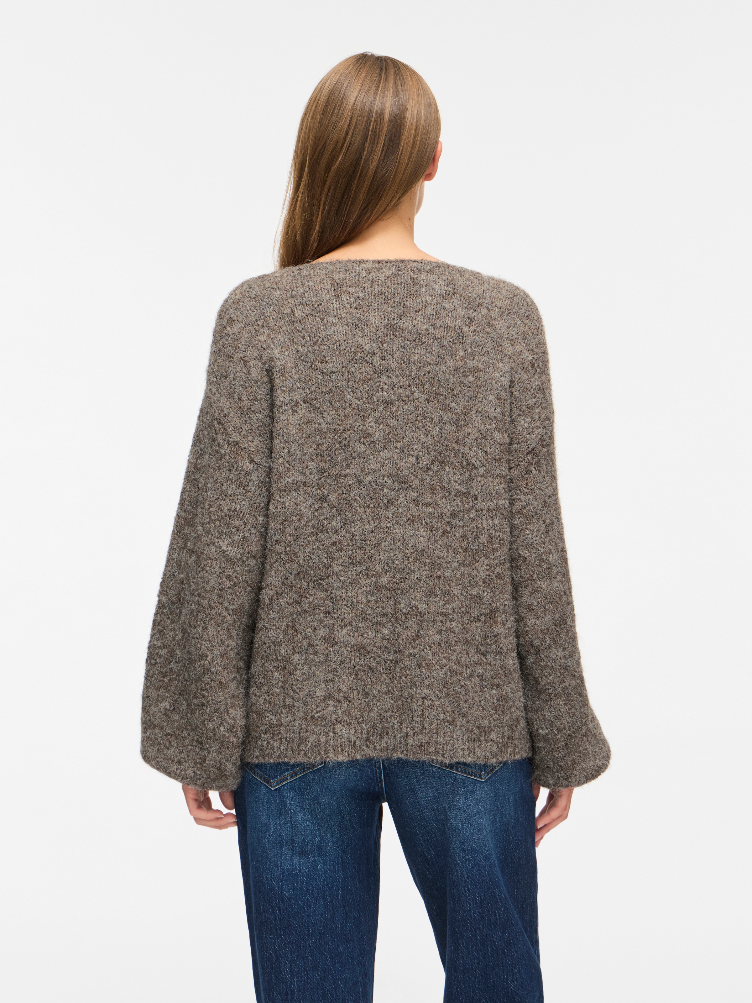 Vila Strickpullover »VIMARLEY L/S KNIT PULLOVER- NOOS« Materialmix, regular fit