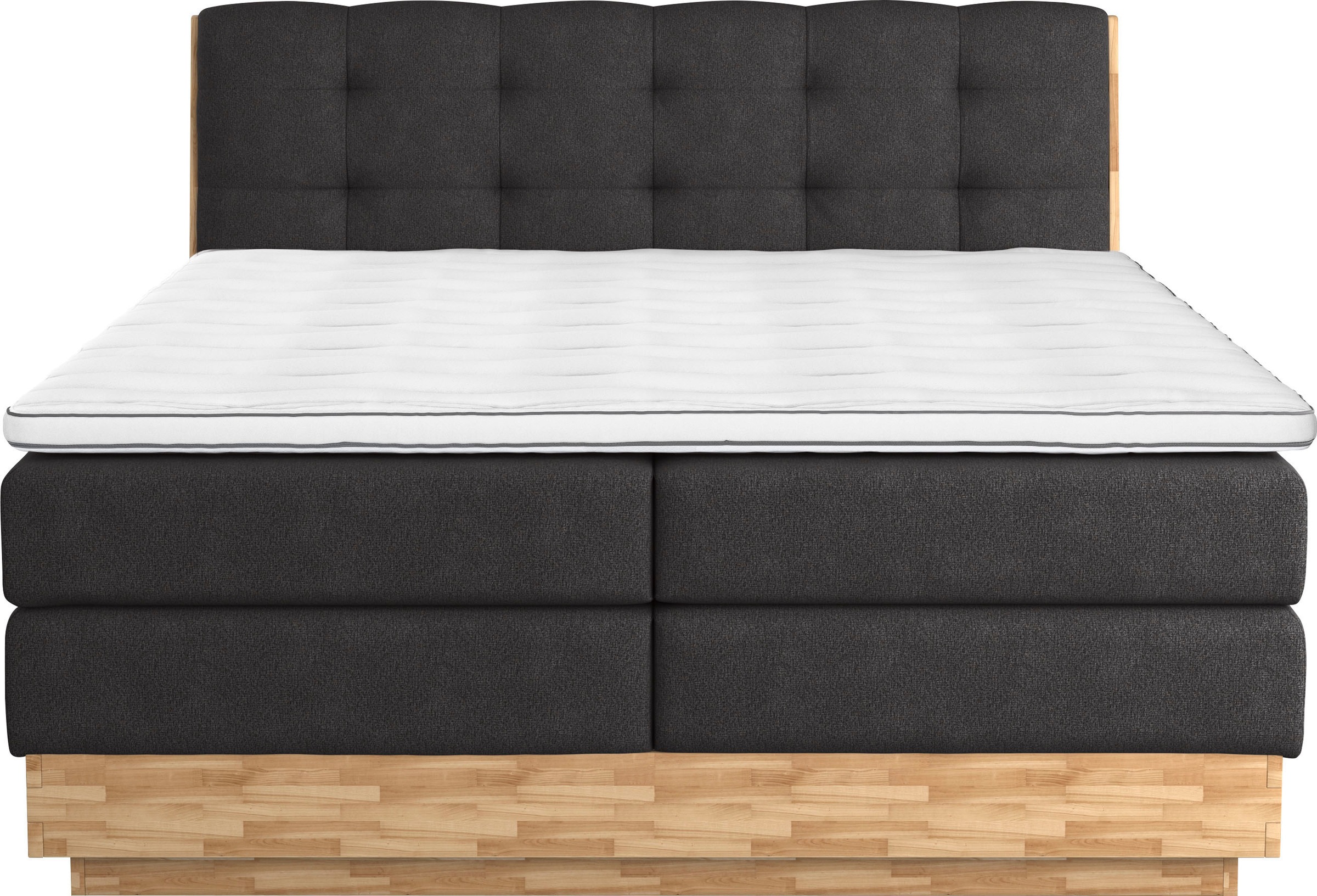 Boxspringbett HOME AFFAIRE "Naome", beige, B:181cm L:217cm, 100% Polyester, Komplettbetten, Boxspringbett, Boxspringbett, Inklusive Topper 5