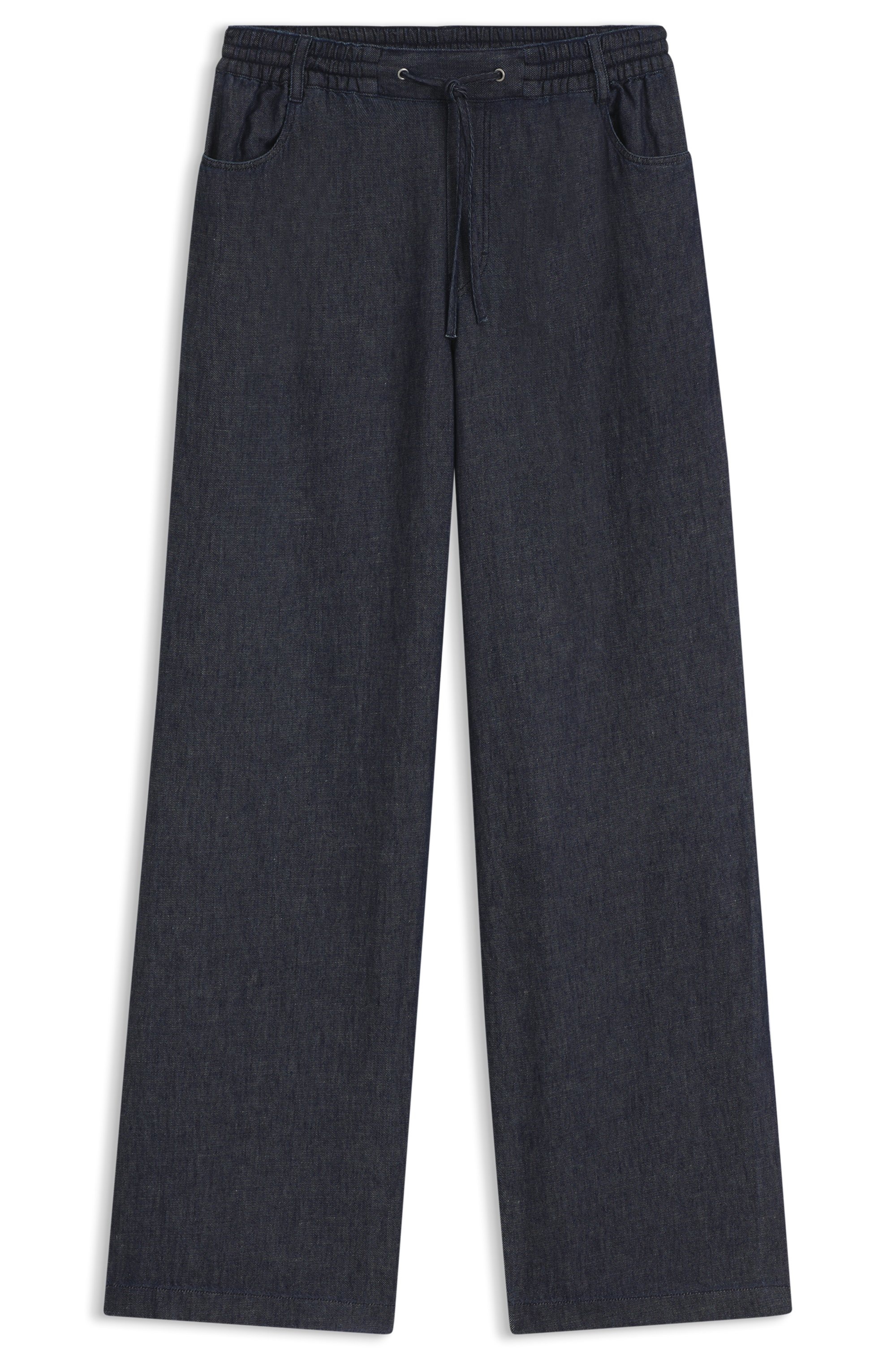 HUGO Blue Schlupfhose »Hidona«  aus leichtem Denim mit Leinen-Anteil