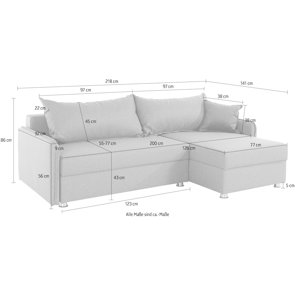 COLLECTION AB Ecksofa »Sunny«