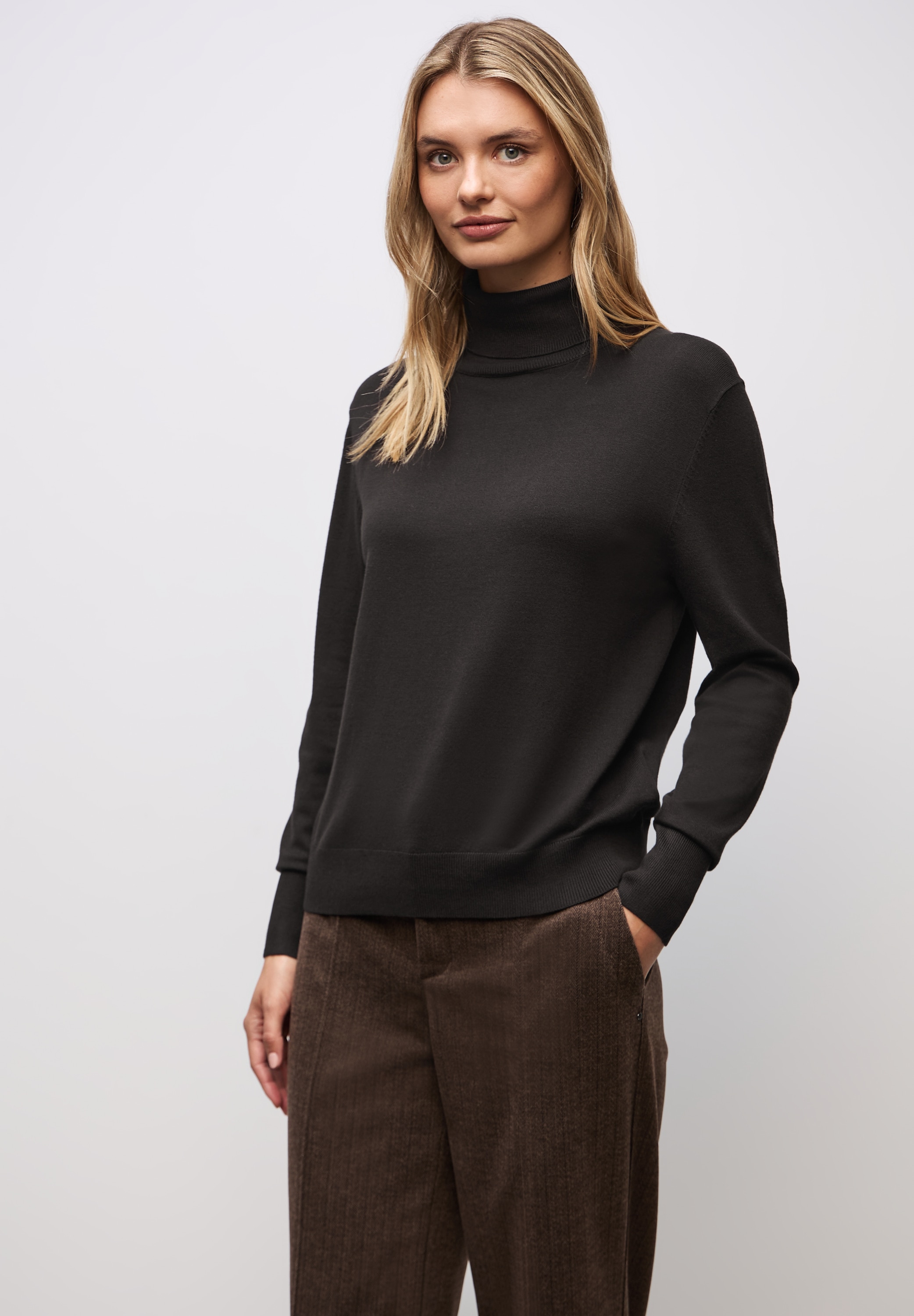 STREET ONE Rollkragenpullover, mit Strick-Struktur günstig online kaufen
