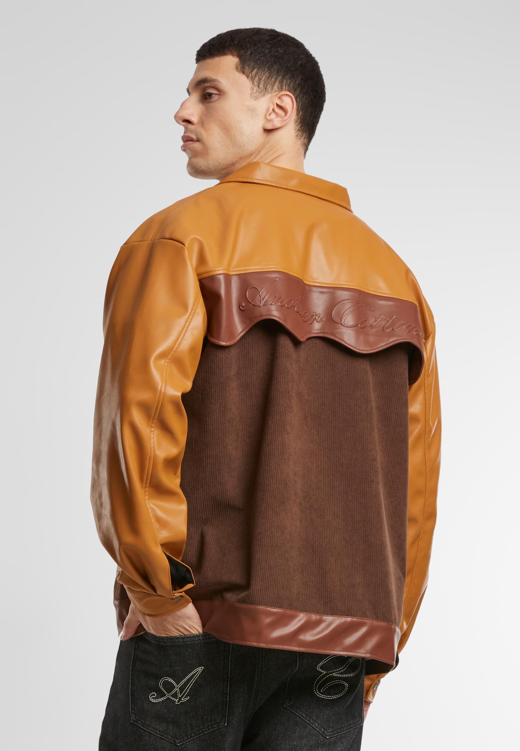 Another Cotton Lab Lederjacke »Another Cotton Lab Another Oversize Vegan Leather Jacket«, (1 St.), ohne Kapuze