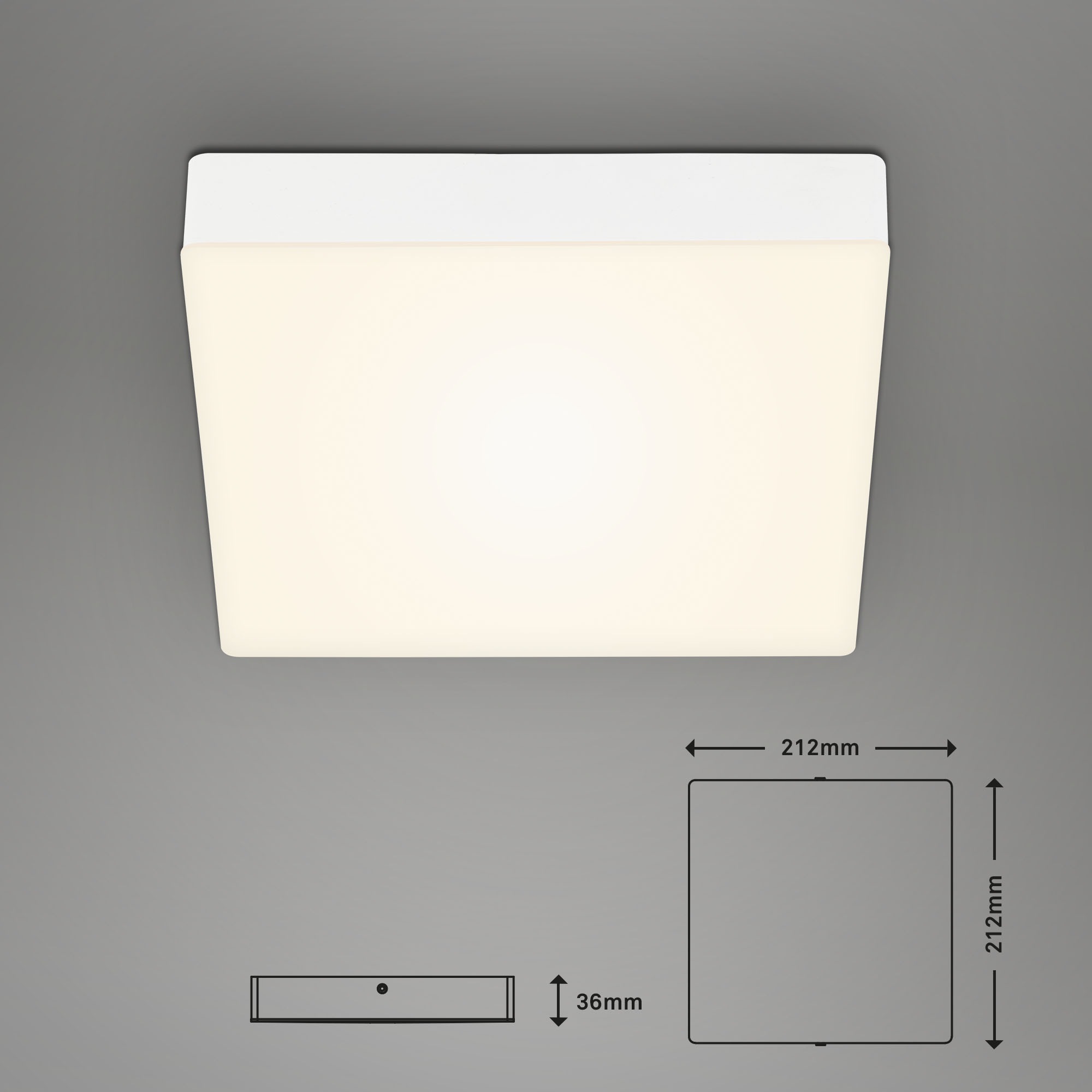 Briloner Leuchten Aufbauleuchte »Flame«, Leuchtmittel LED-Board | LED fest integriert