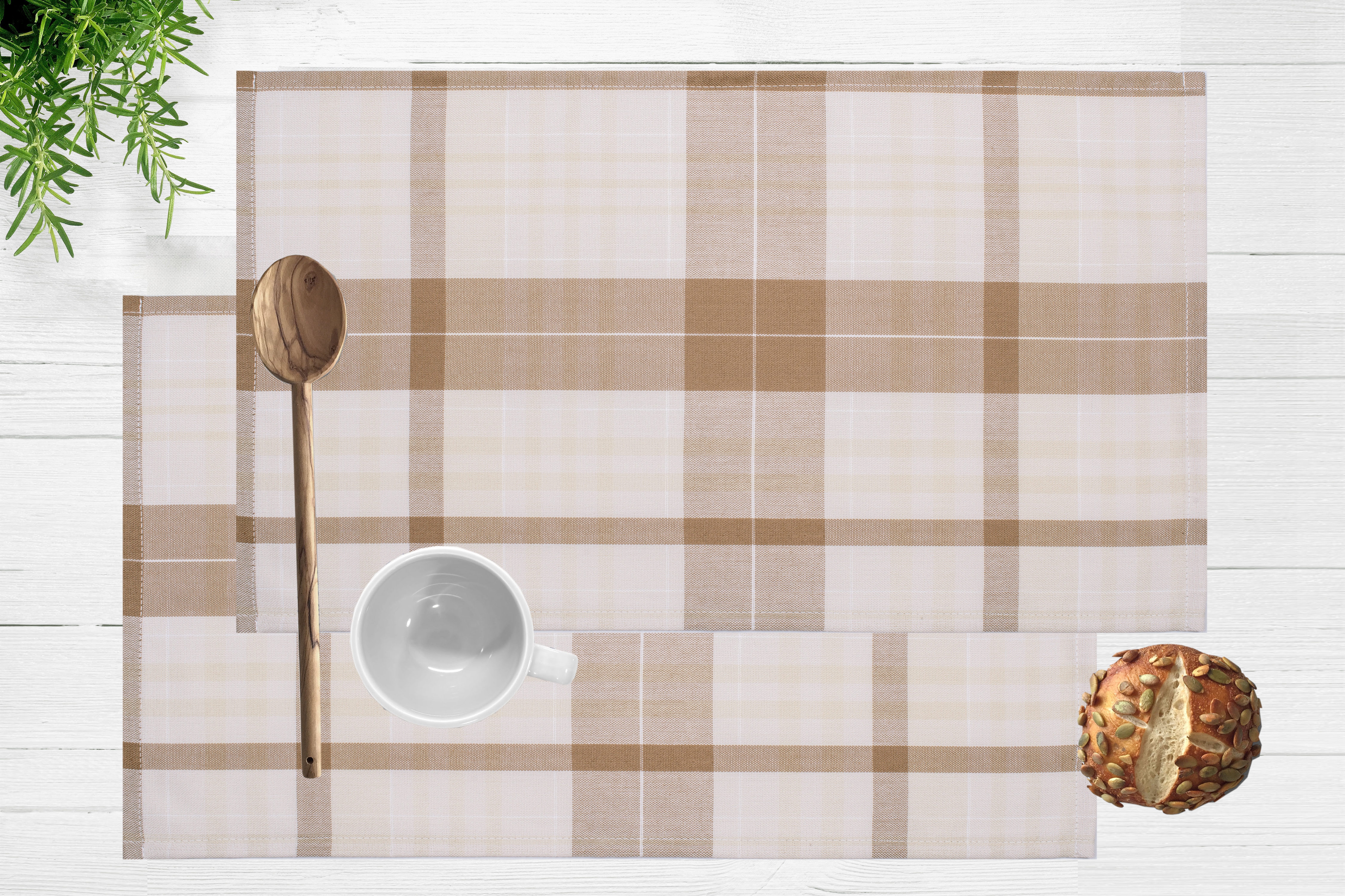 OTTO home Platzset "Candise" 45 x 30, Karomuster, weiche Haptik, Esszimmer, Wohnzimmer, Küche
