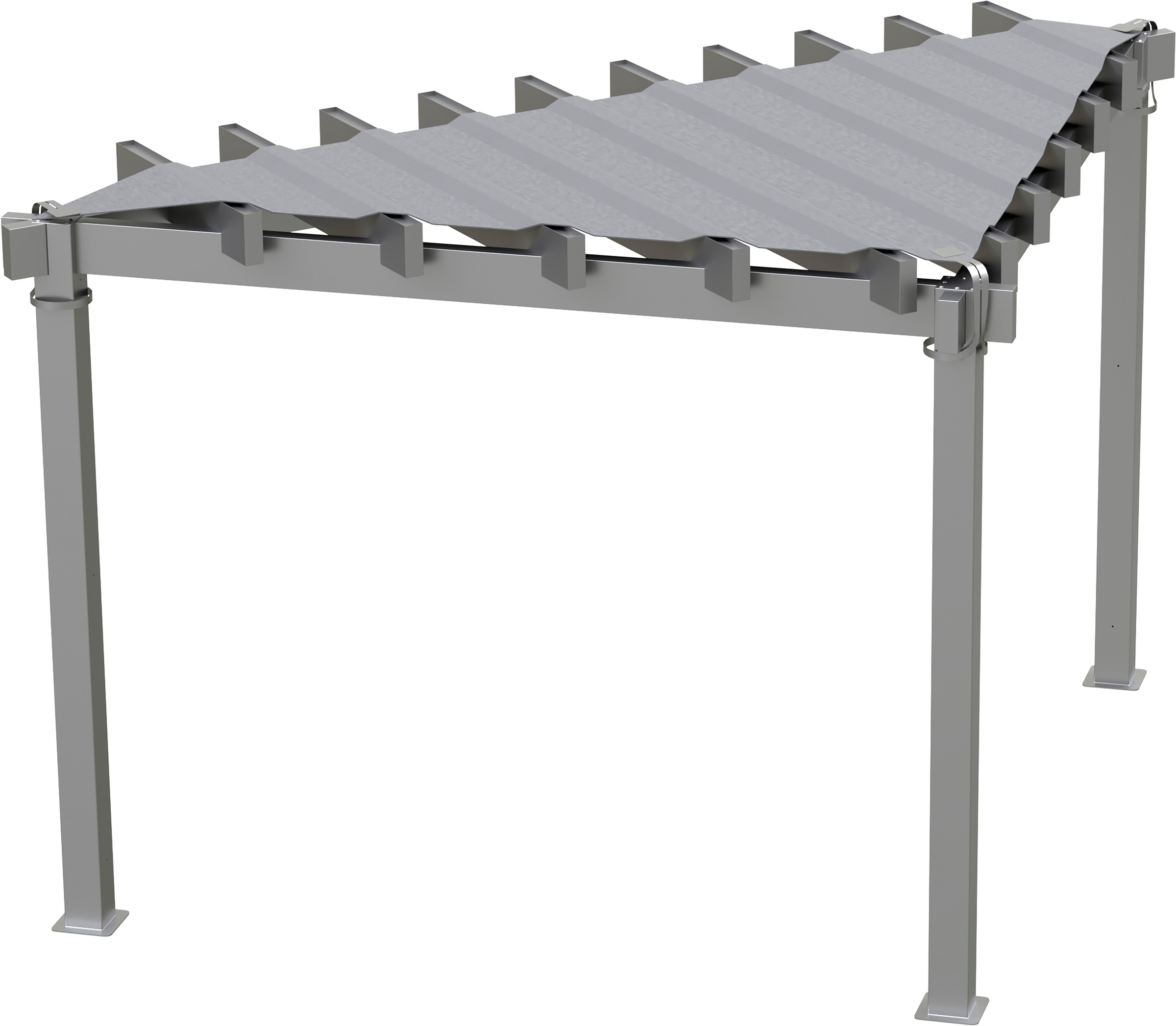 Sojag Grau Pavillon "Lima 1010 Lichtgrau", Licht, B/H/T: 293,3Cm X 242,6Cm X 293,3Cm, Pavillons, 293,3X293,3X242,6Cm - Image 3