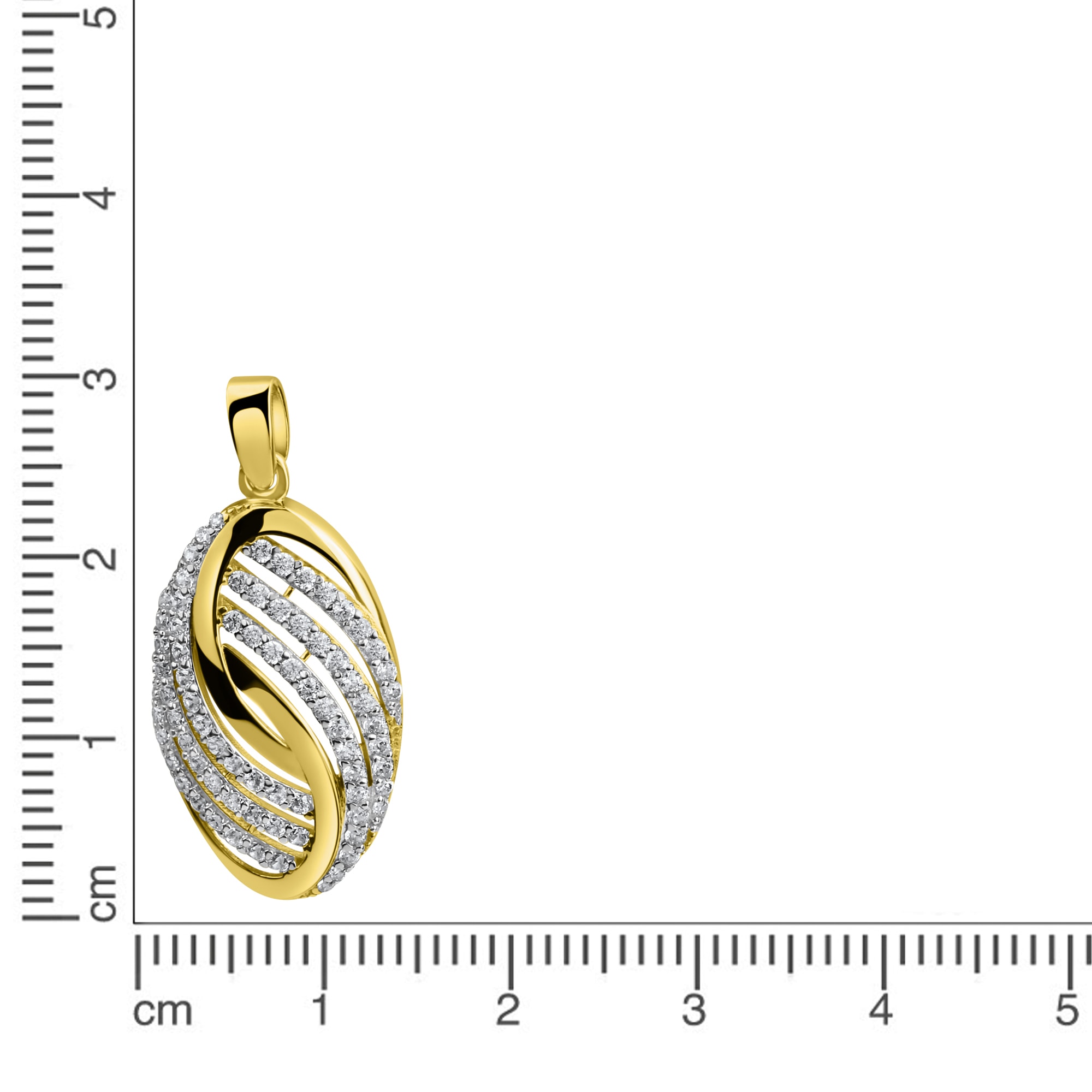 Fascination by Ellen K. Kettenanhänger »585/- Gelbgold bicolor Zirkonia«