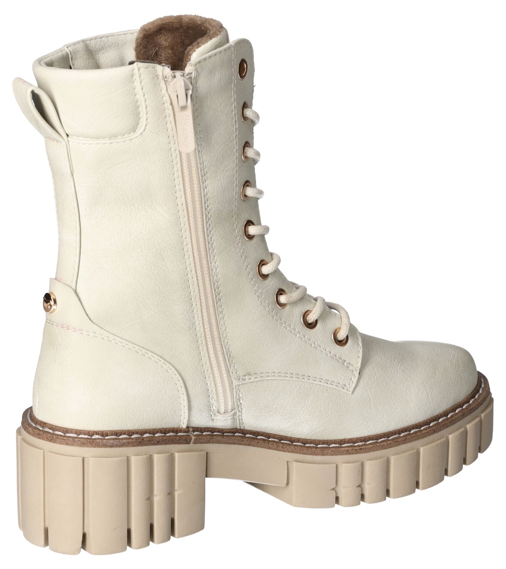 Mustang Shoes Schnürboots, Blockabsatz, Schnürstiefelette mit käftiger Profilsohle