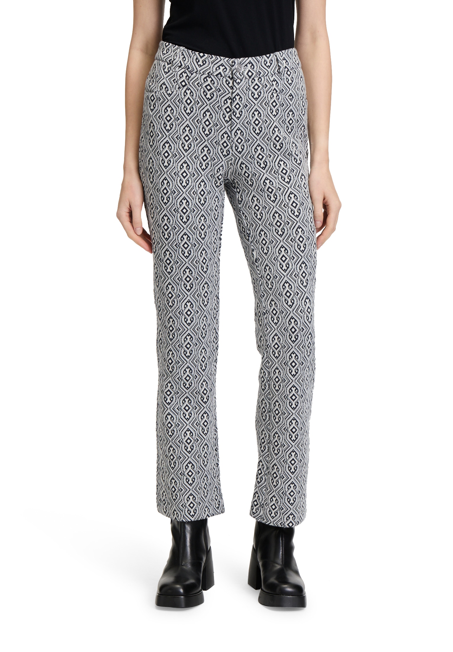 Cartoon Stretch-Hose "Damen mit Jacquard" Material günstig online kaufen