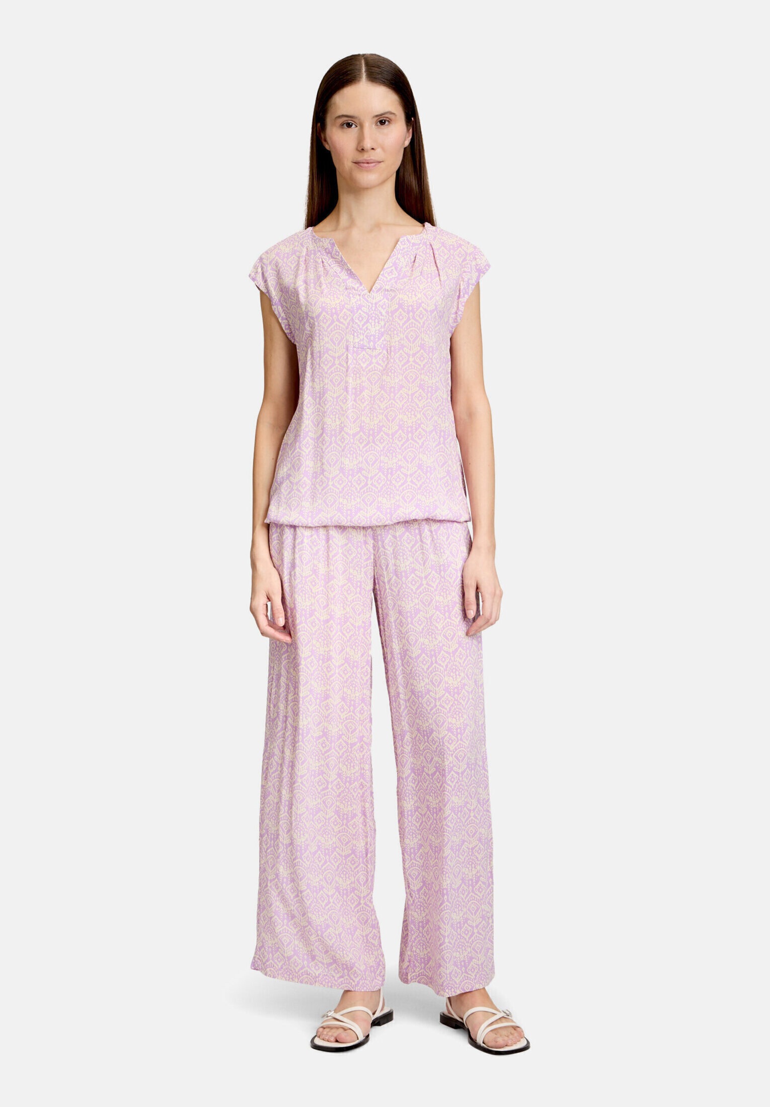 Cartoon Schlupfbluse "Damen mit Muster"
