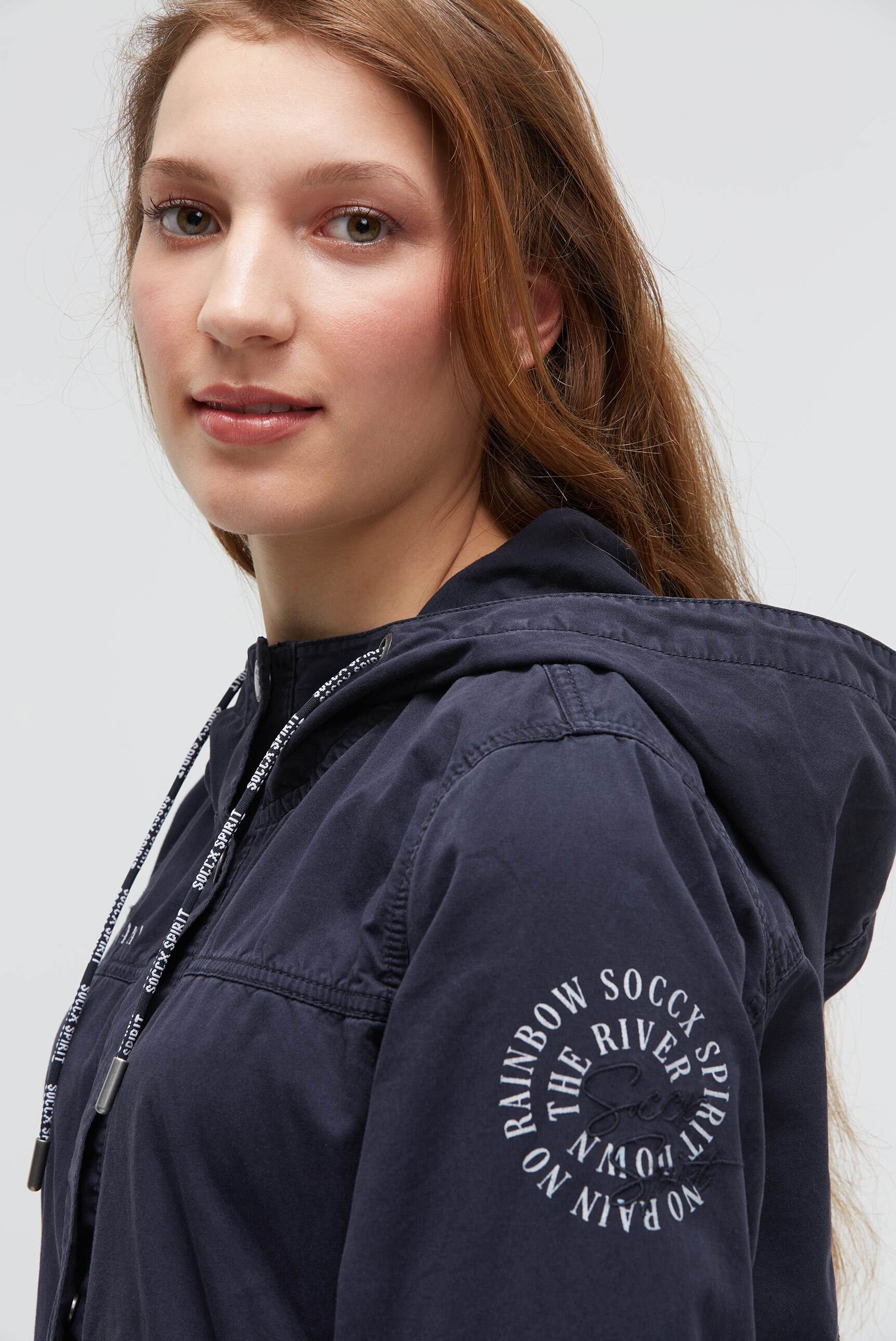 SOCCX Outdoorjacke, mit Kapuze