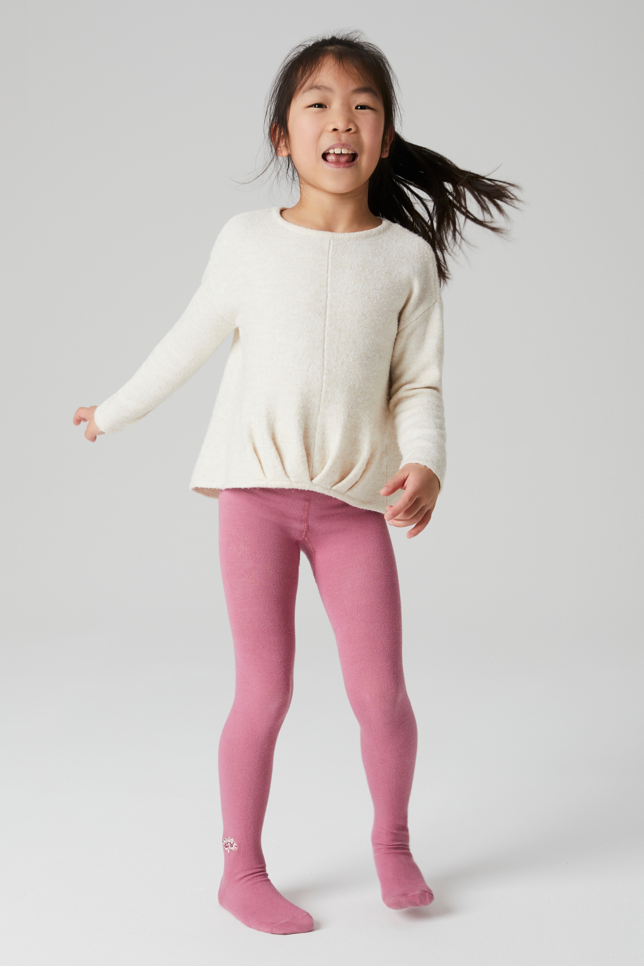 H.I.S Strickstrumpfhose Packung, 3 Stk. tlg. mit kleinen Stickereien