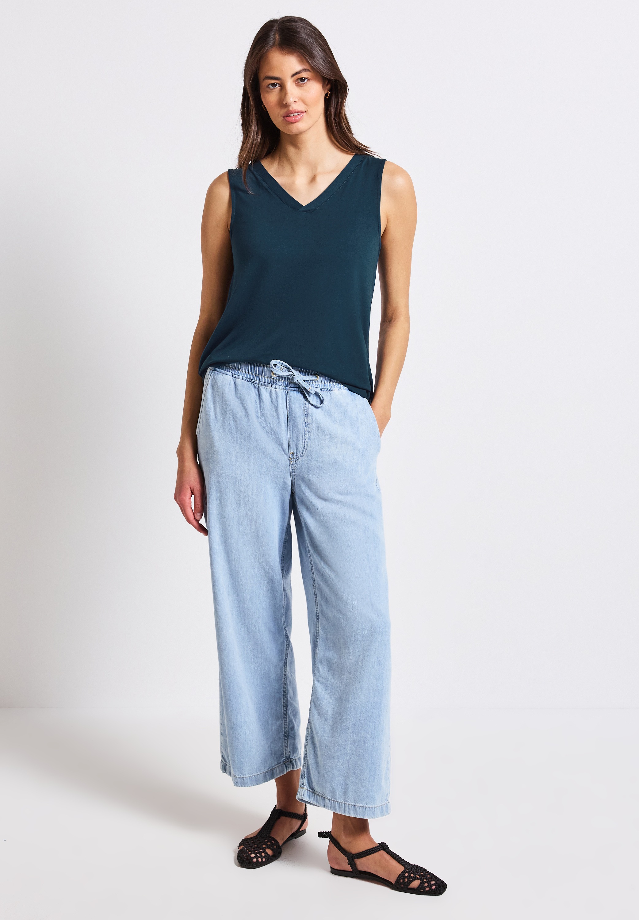 Thumbnail - STREET ONE T-Shirt aus elastischem Materialmix