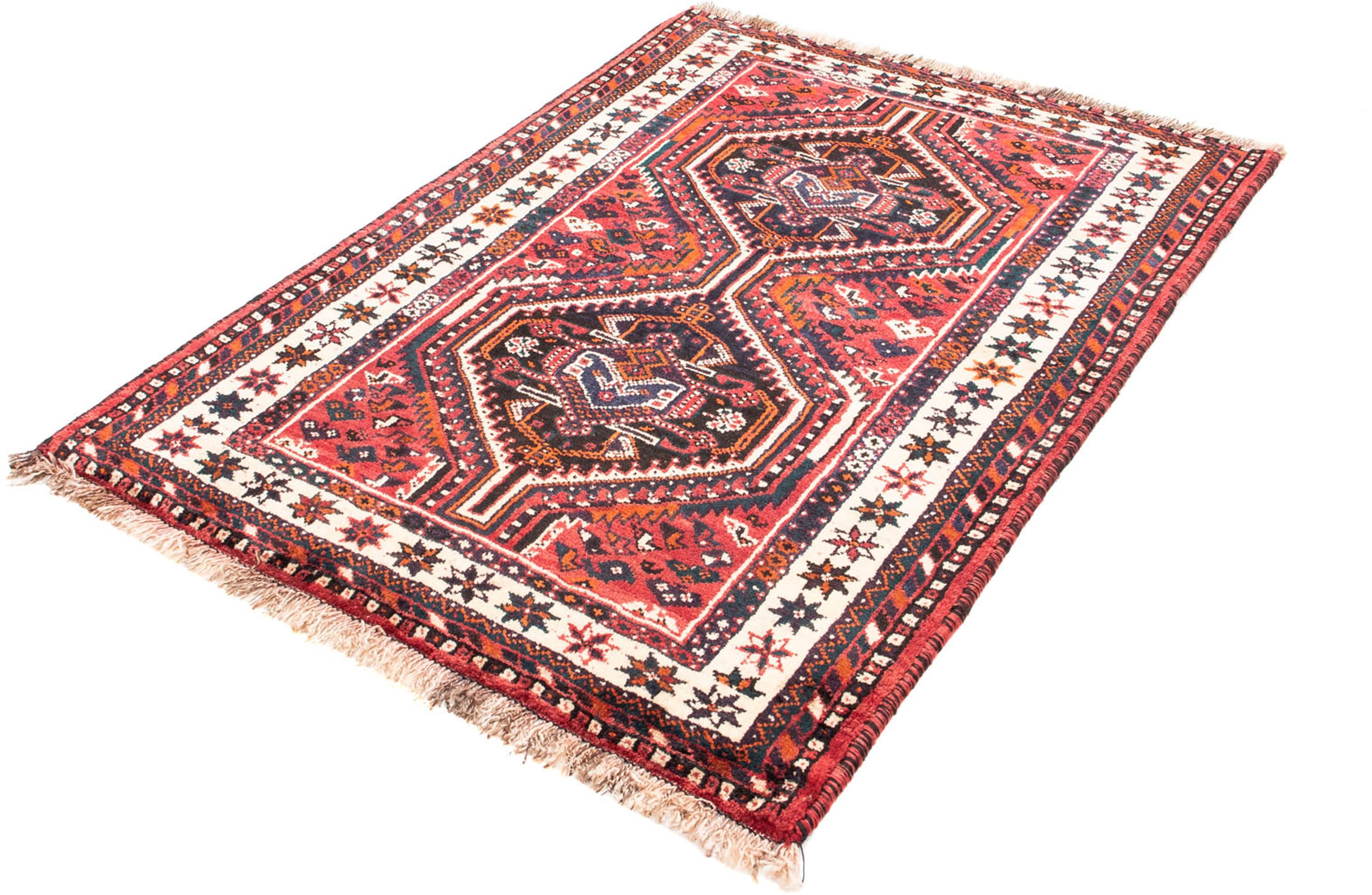 morgenland Orientteppich "Perser - Nomadic - 155 x 110 cm - rot", rechteckig, 10 mm Höhe, Wohnzimmer, Handgeknüpft, Einz