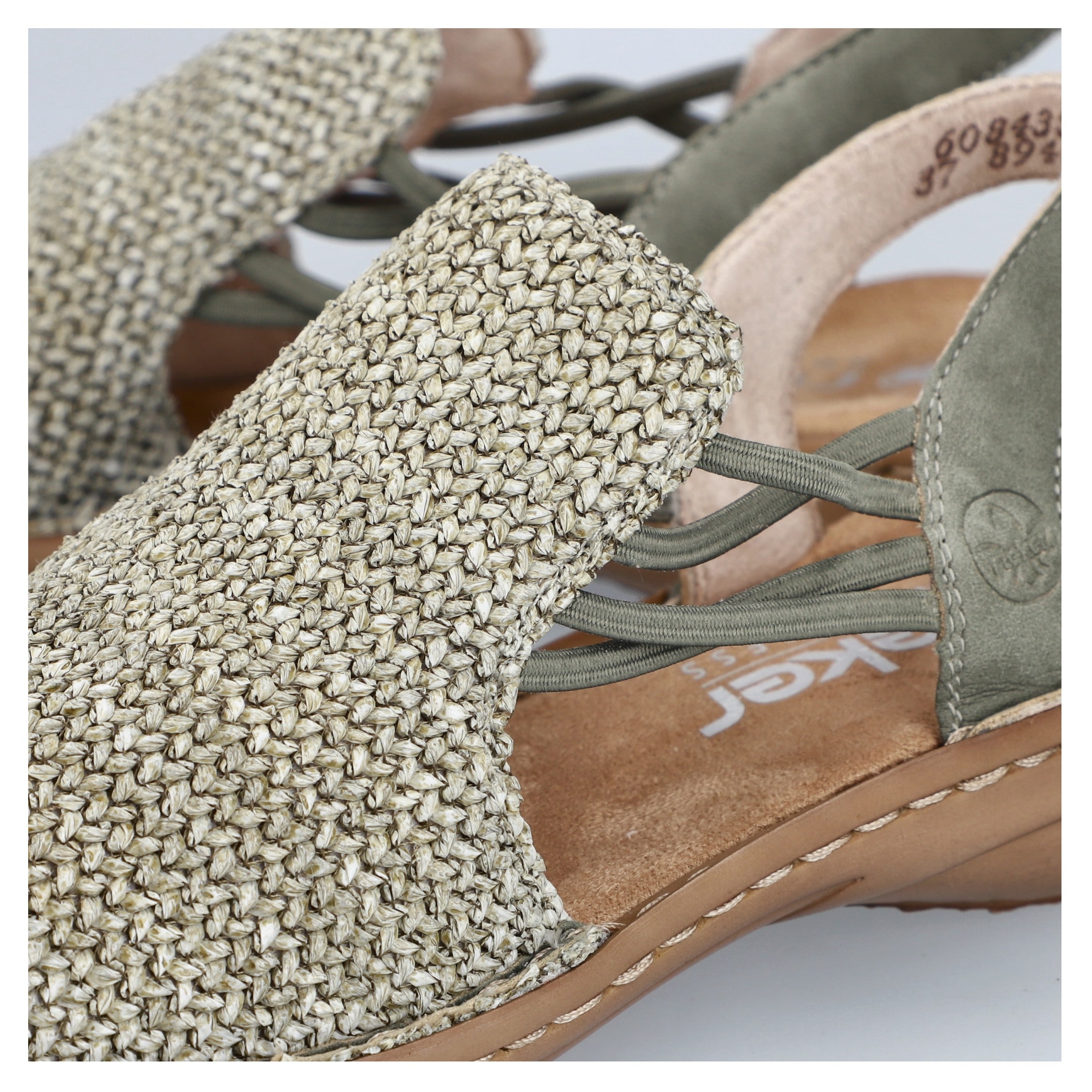 Rieker Sandale, Sommerschuh, Sandalette, Schlupfschuh mit seitlichen Gummizügen