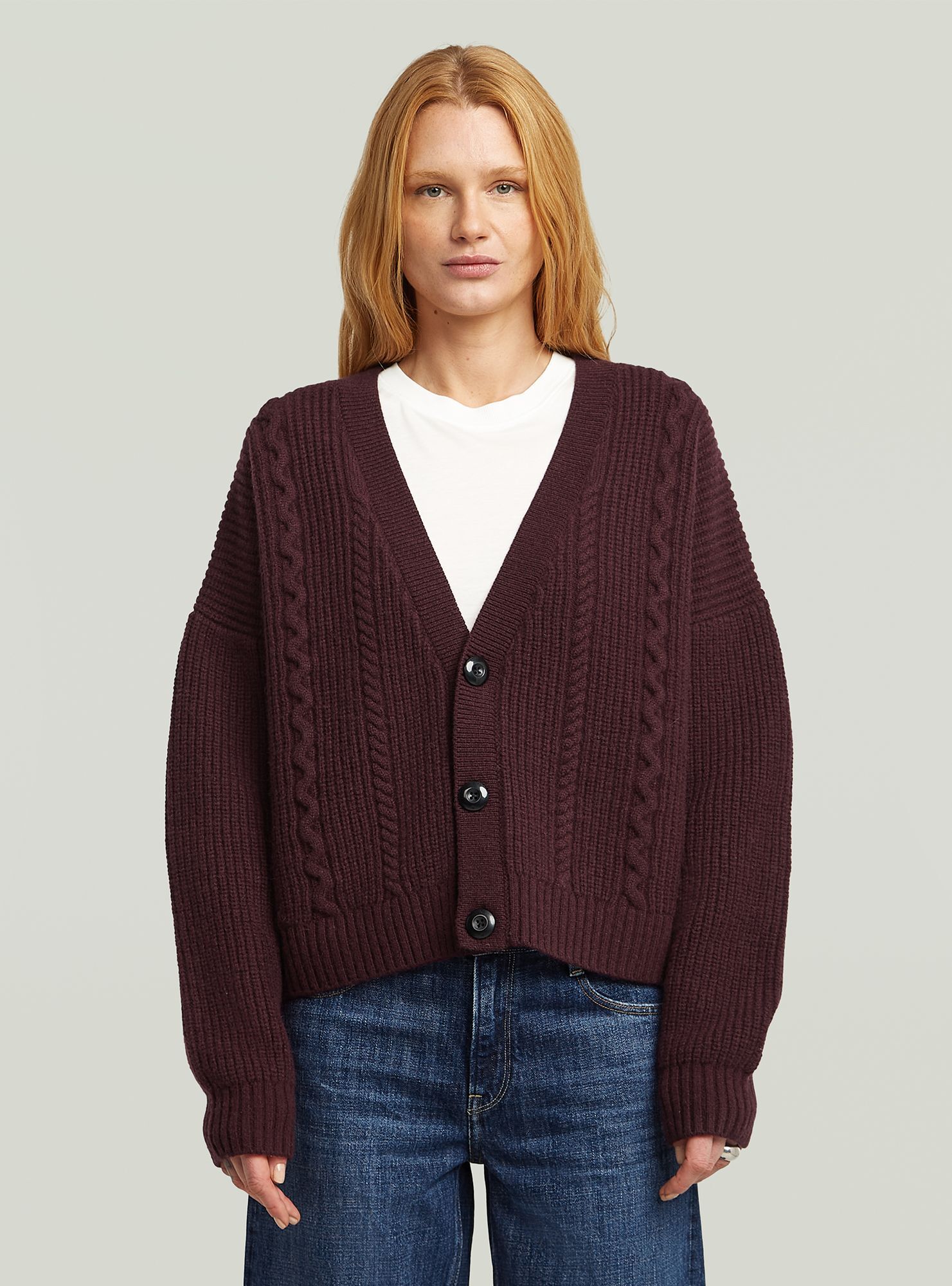 G-STAR "Cable Cropped Cardi Knit"