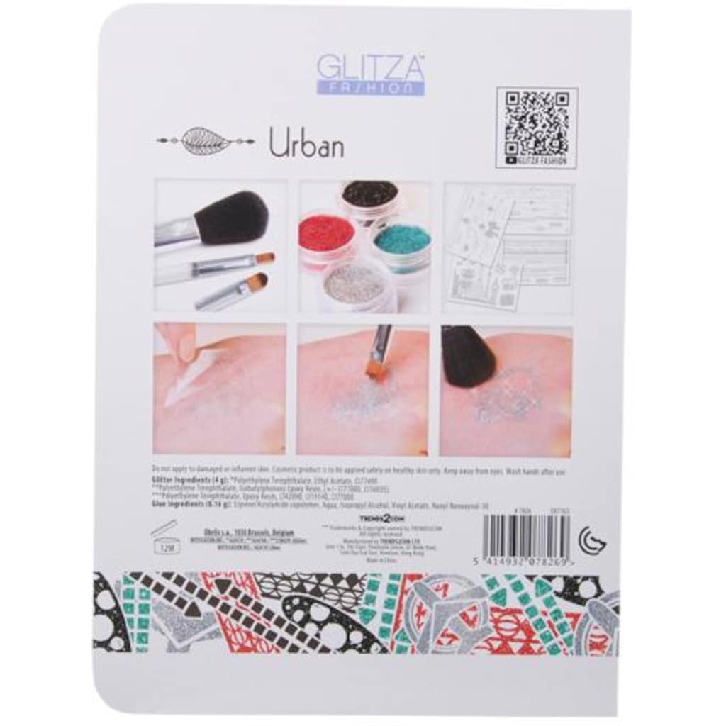 Knorrtoys® Kreativset »GLITZA FASHION Deluxe Set Urban«, (Set), Für alle Oberflächen geeignet