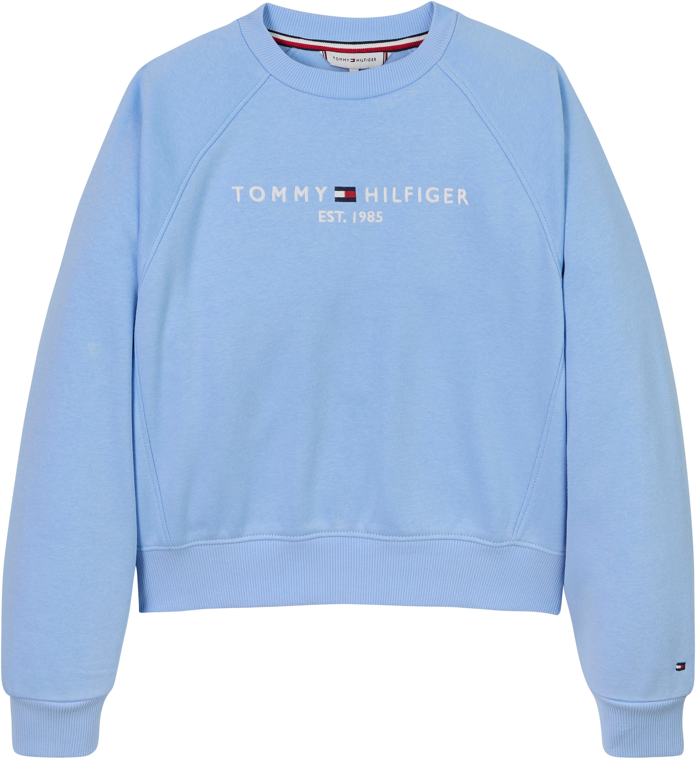 Tommy Hilfiger Sweatshirt »ESSENTIAL EMBROIDERED FLEECE CN«, Kinder bis 16 Jahre mit Logoprägung