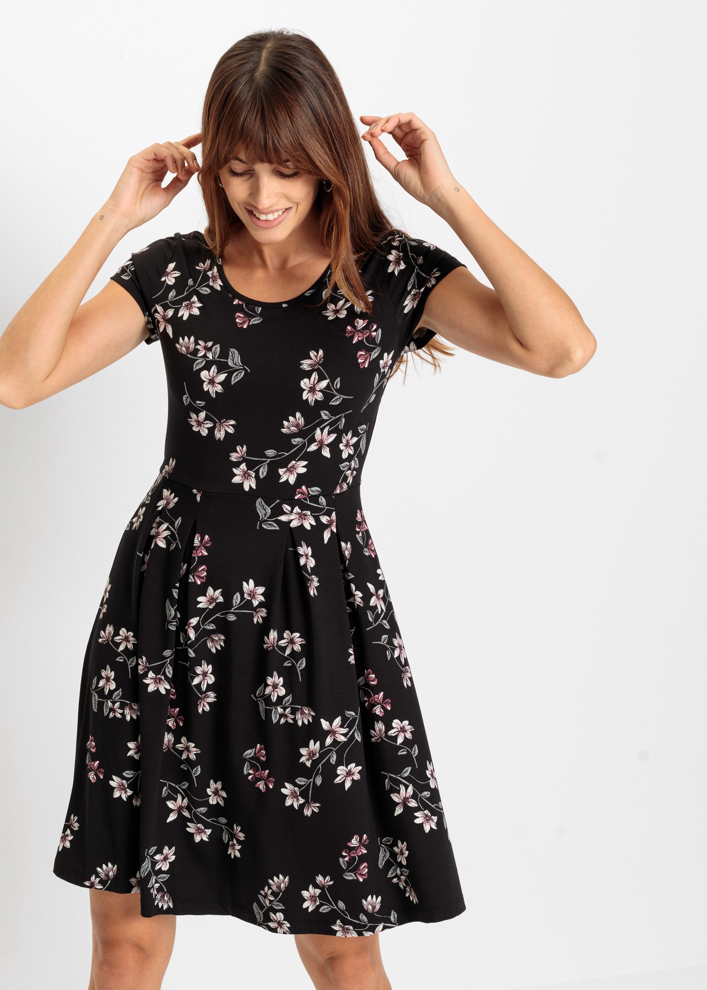 bonprix Jerseykleid "Jerseykleid aus Viskose-Mix" Jerseykleid aus Viskose-M günstig online kaufen