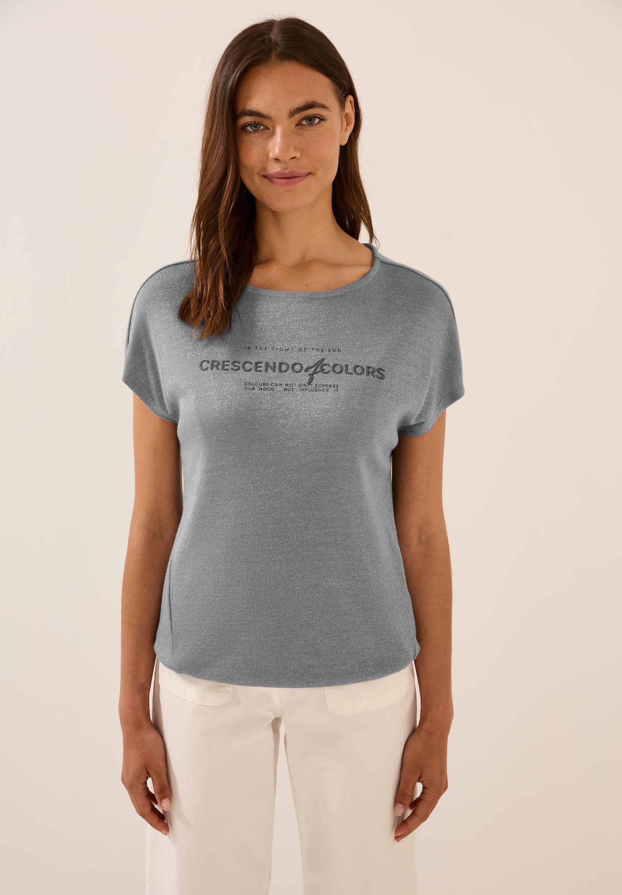 Cecil Print-Shirt mit Schlitz im Nacken günstig online kaufen