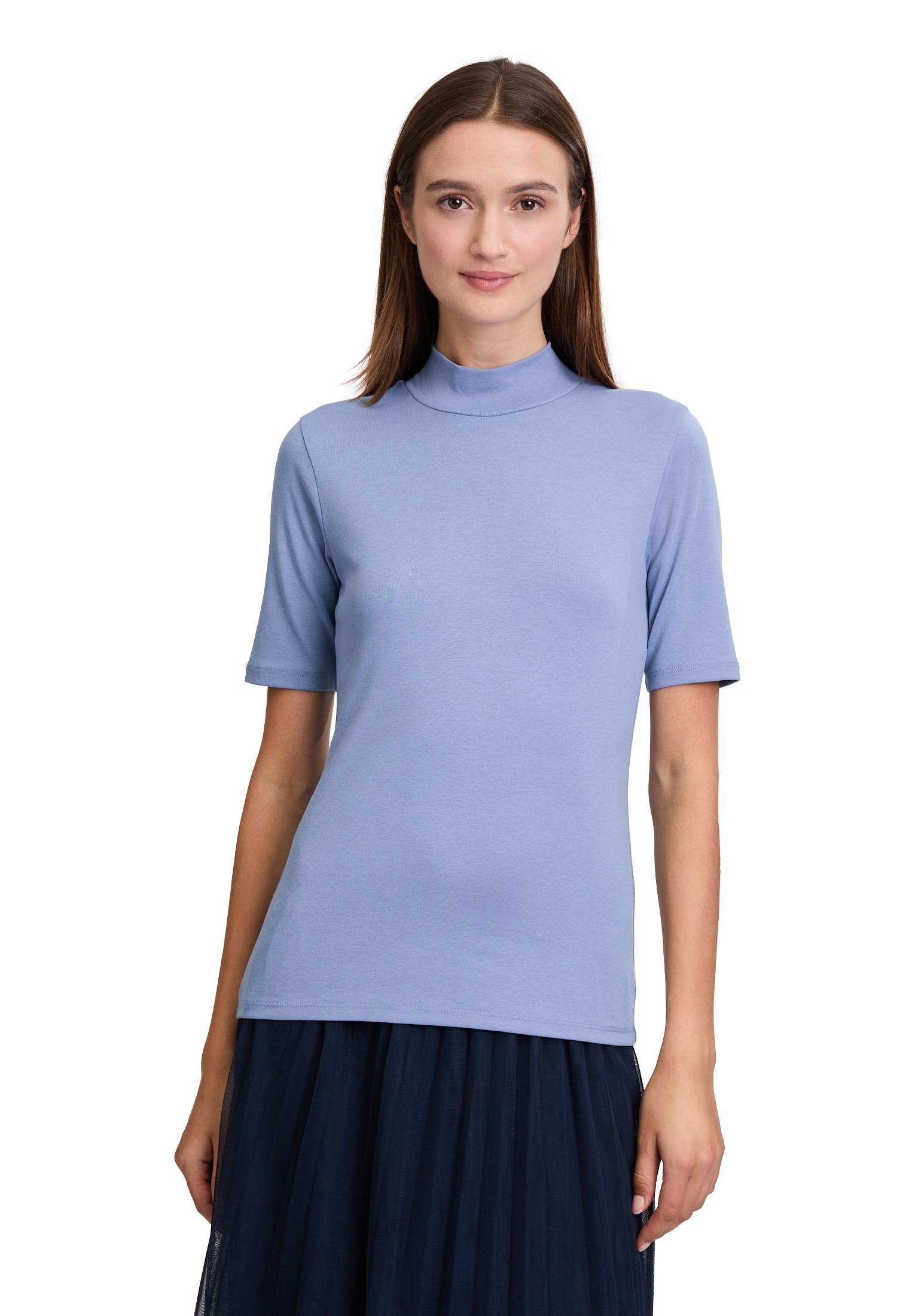 Cartoon Kurzarmshirt "Cartoon Damen Basic Shirt mit Kragen", (1 tlg.), Mate günstig online kaufen