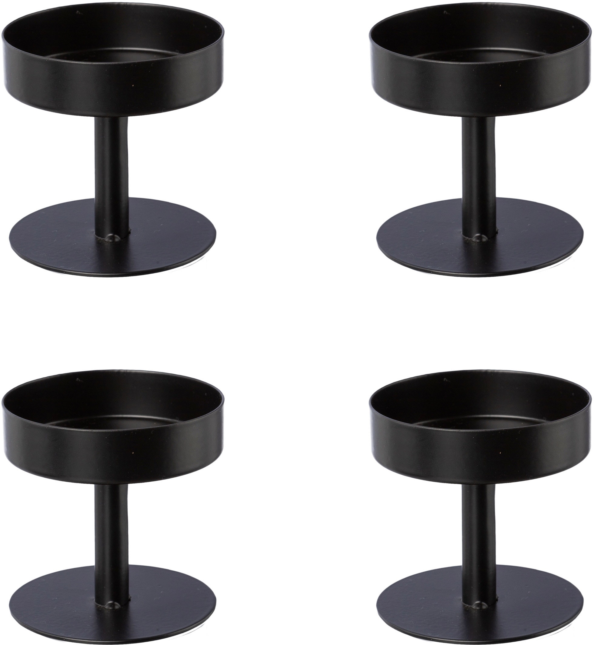 Creativ deco Kerzenhalter, (4 St.), für Stumpenkerzen, 4er Set, Ø 6 cm  bestellen | BAUR