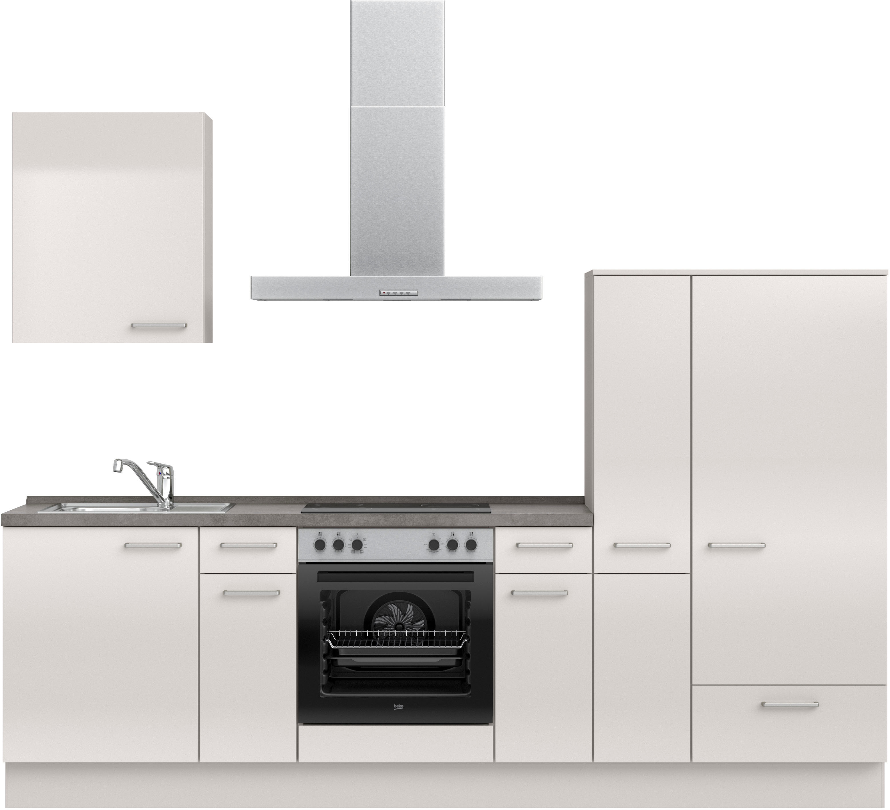 nobilia ""Flash I", NEU: individuell anpassbar mit gratis Profi-Beratung" vormontiert, Breite 270 cm, Ausrichtung wählbar, wahlw. mit E-Geräten