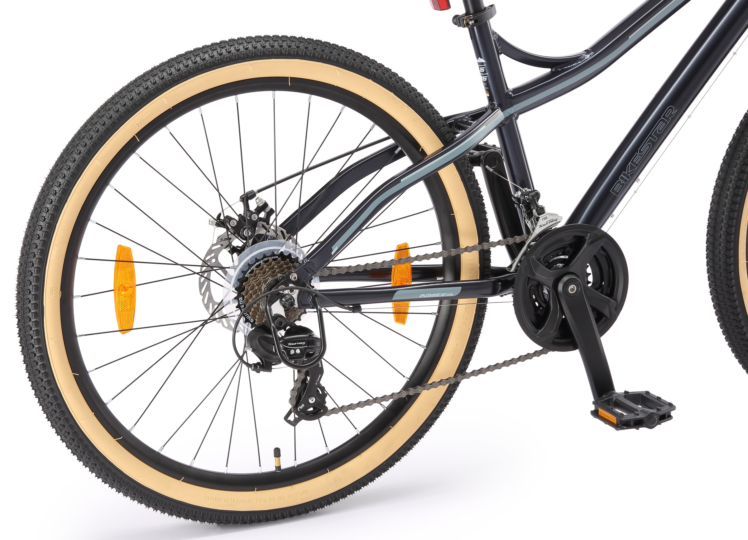 Bikestar Mountainbike 21 Gang Shimano RD-TY300 Schaltwerk Kettenschaltung für Damen und Herren, Kettenschaltung