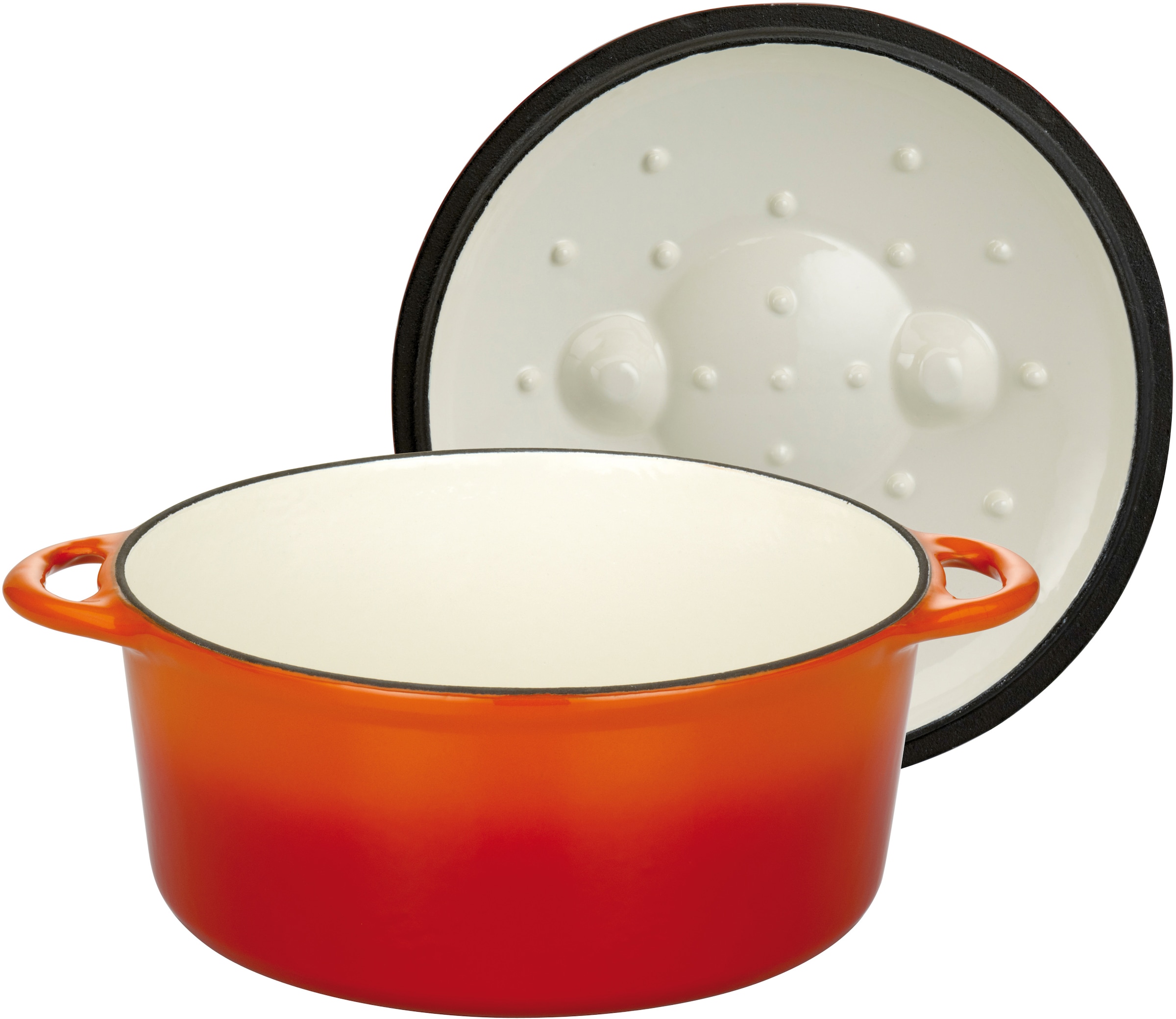 (1 Kochtopf tlg.), Gusseisen, BAUR Induktion Shadow«, GSW | »Orange