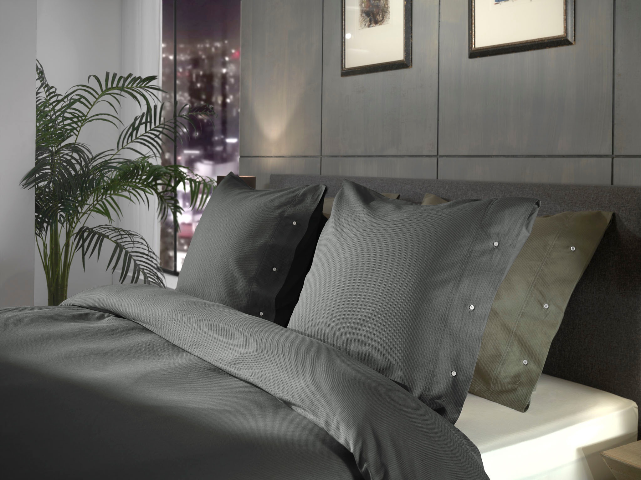 YELLOW Bettwäsche »Cialda« 2 Stk. tlg. Uni Design, 100% Baumwolle ab 135x200 cm.