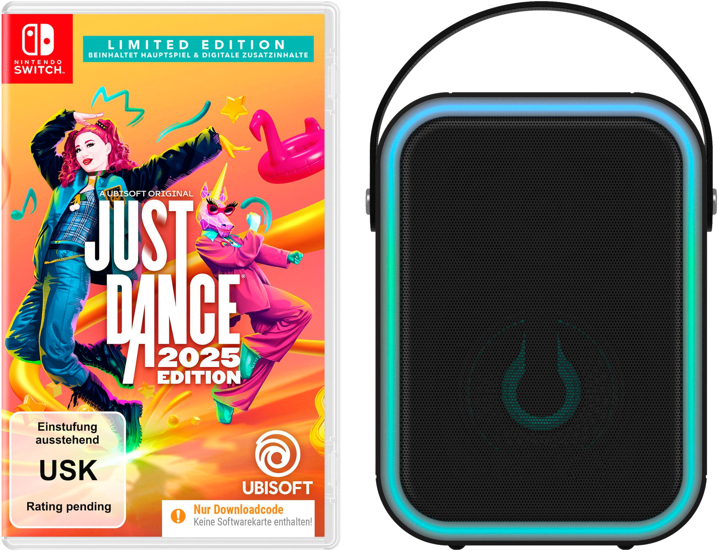 UBISOFT Spielesoftware »NSW Just Dance 2025 Limited Edition + Bluetooth Concert Lautsprecher«, Nintendo Switch