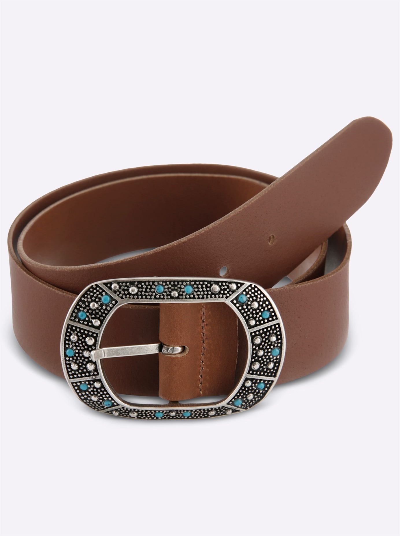 HEINE Damen Ledergürtelcognac, Gr. 105, Gürtel