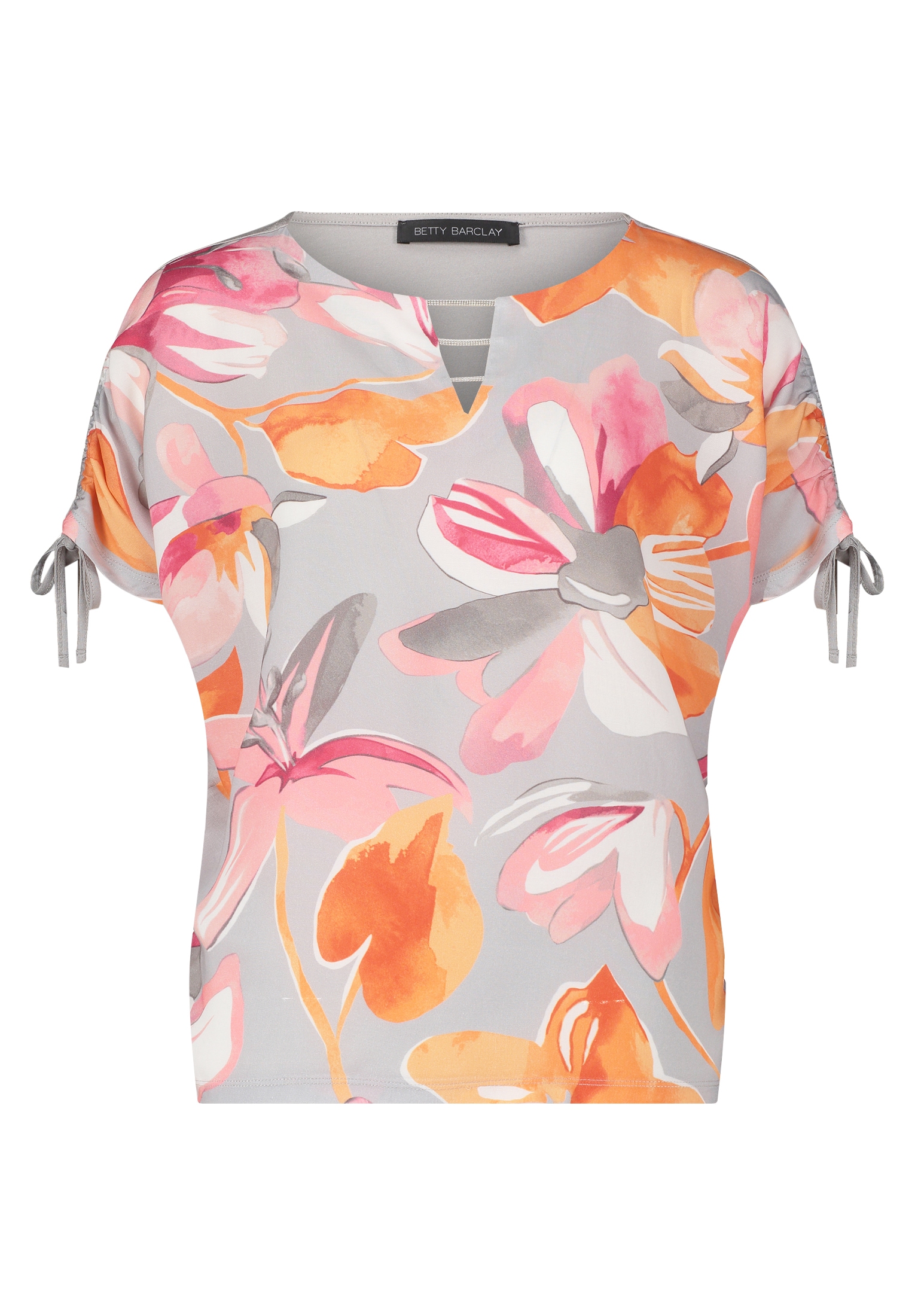 Betty Barclay Kurzarmshirt »Betty Barclay Oversize-Shirt mit Aufdruck«, (1 tlg.), Raffung