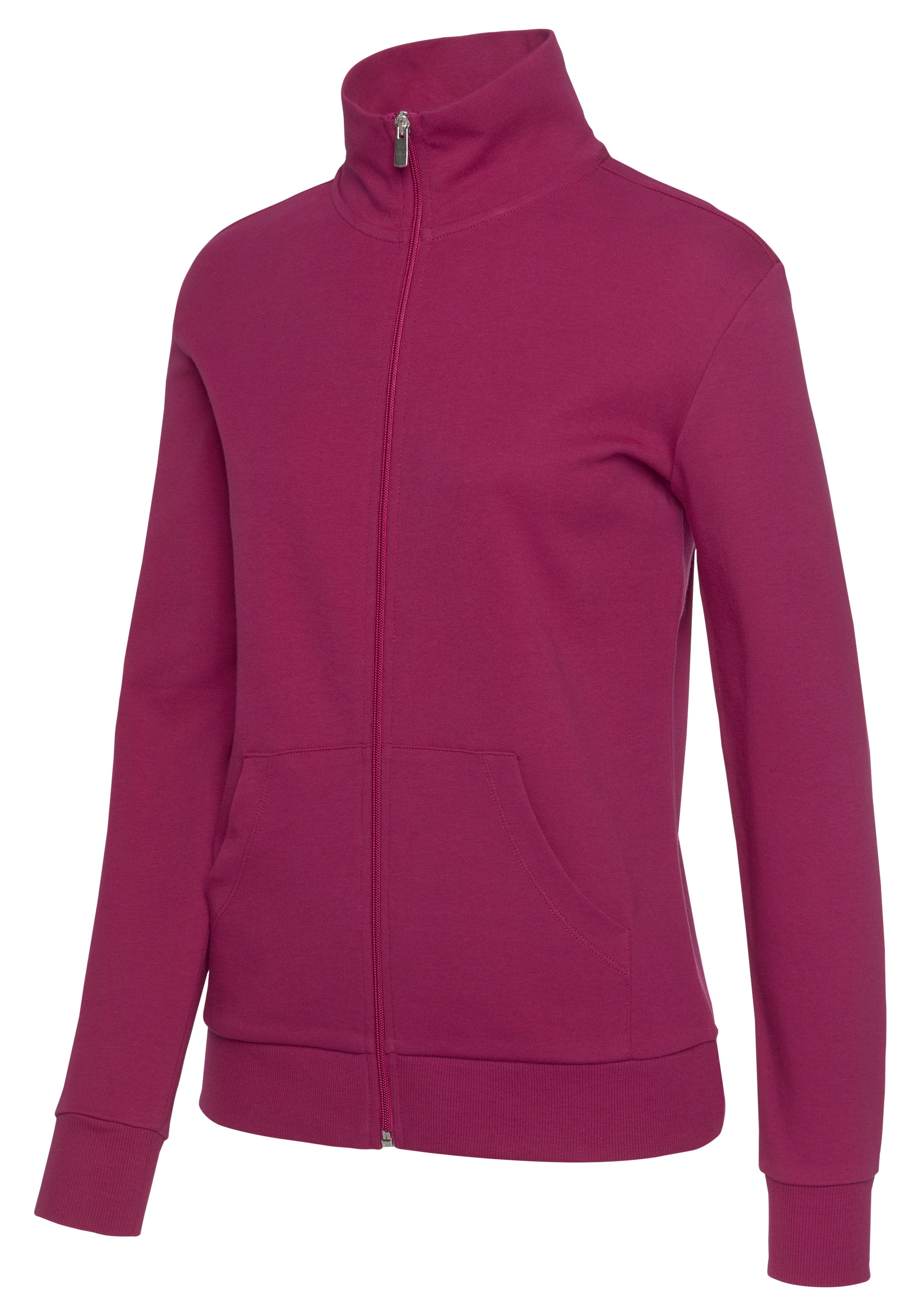 Bench. Loungewear Sweatjacke, mit Logostickerei am Stehkragen, Loungewear, Loungeanzug